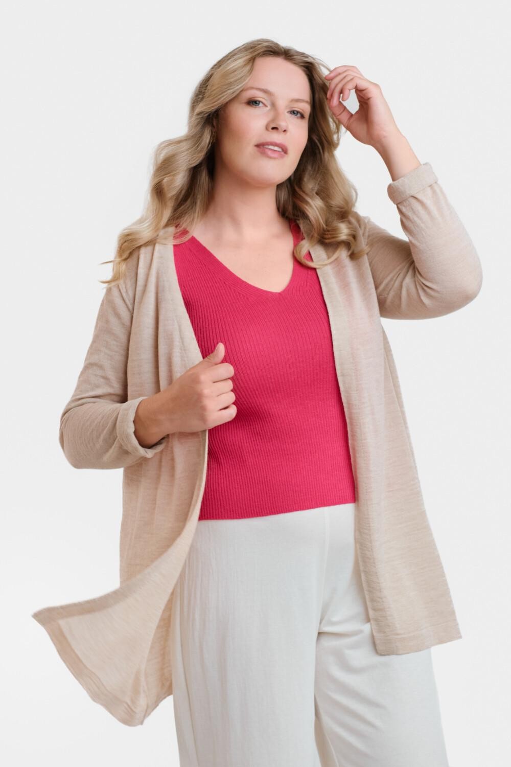 Breeze- ohut neuletakki, beige