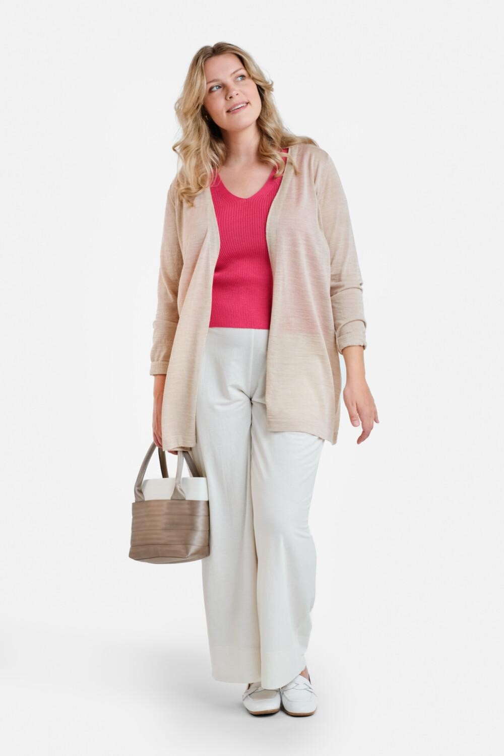 Breeze- ohut neuletakki, beige - Image 2