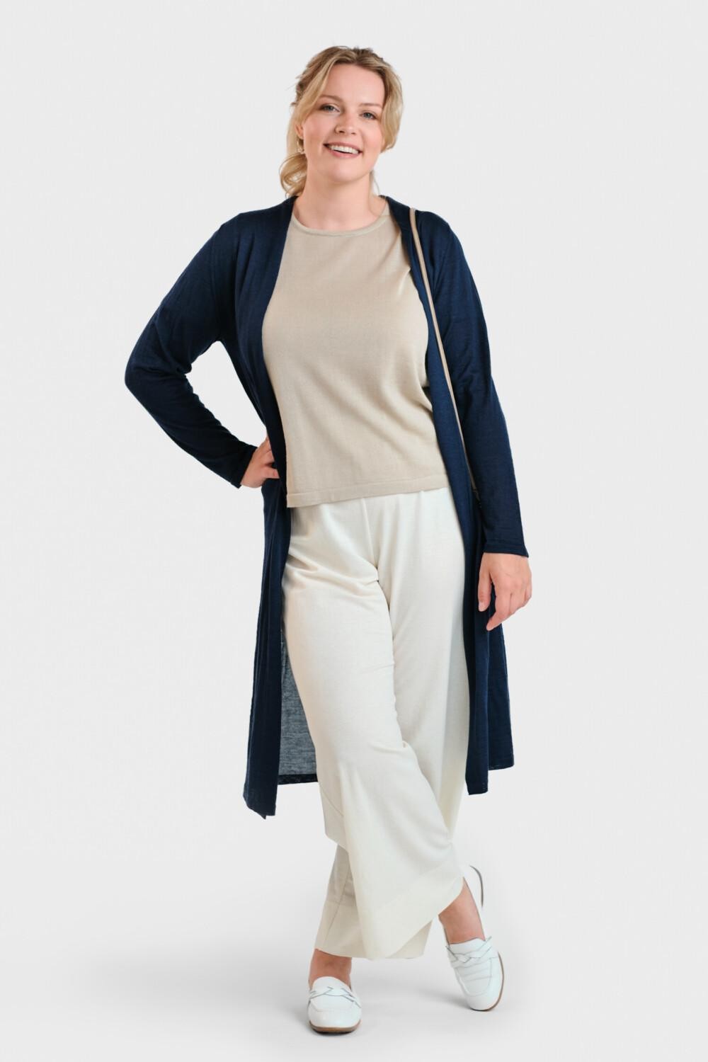 Swan- ohut neuletakki, yönsininen - Image 2