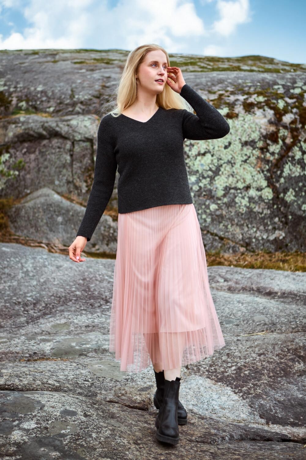 Chunky-neule, hiilenharmaa