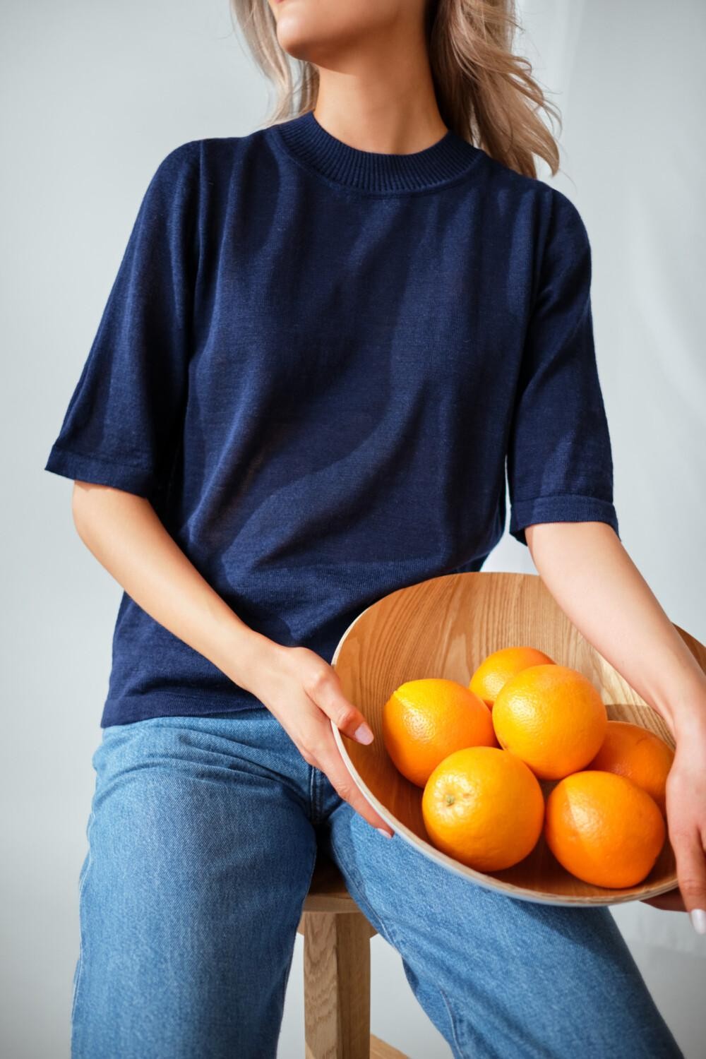 Pearl t-paita, yönsininen - Image 4