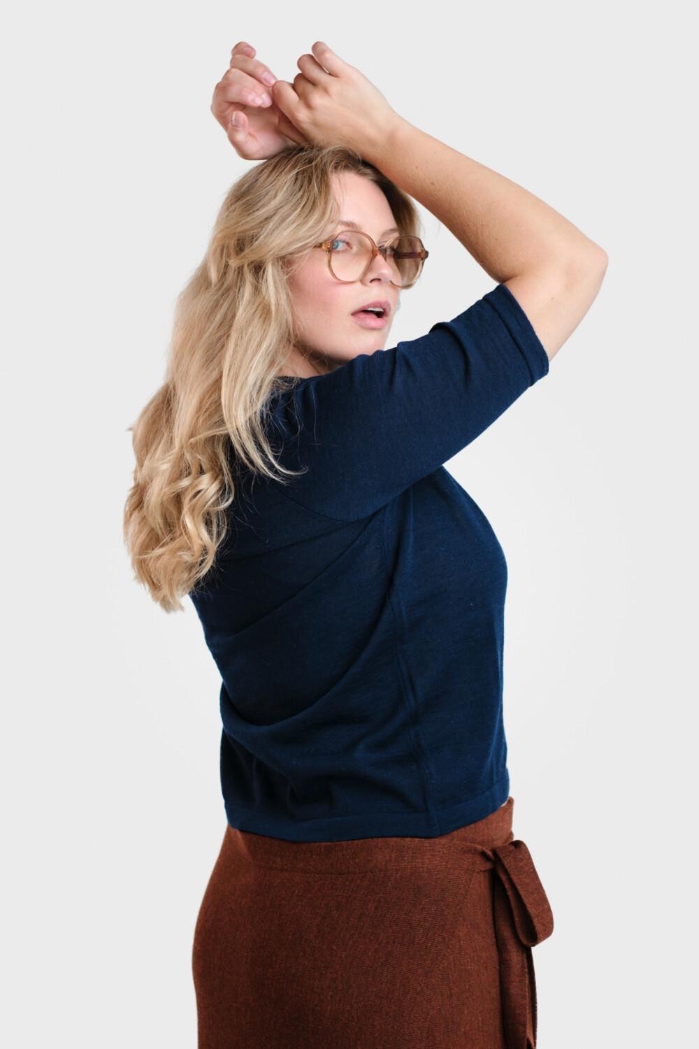 Pearl t-paita, yönsininen - Image 3