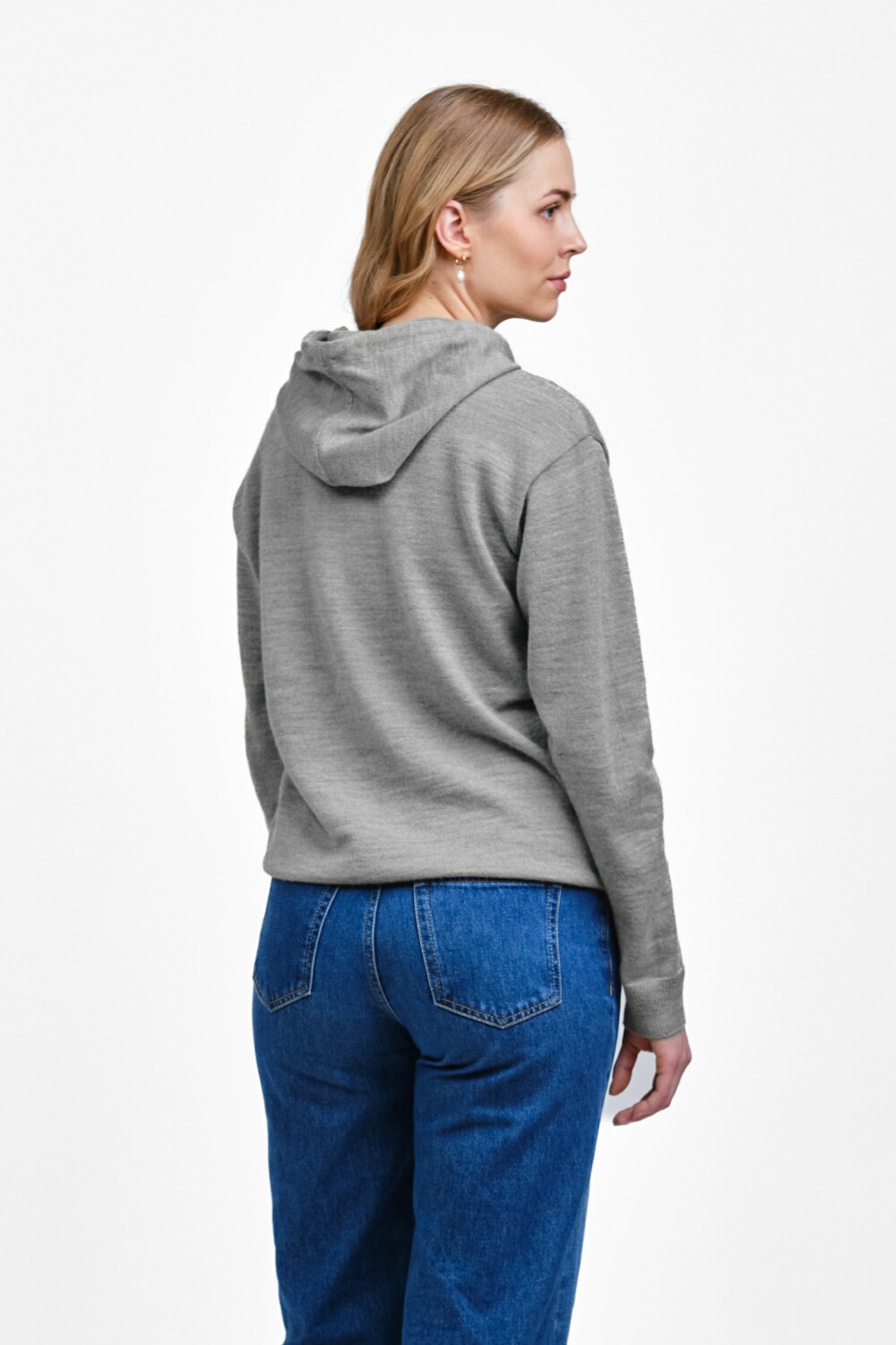 Hoodie-neulehuppari, collegenharmaa - Image 3