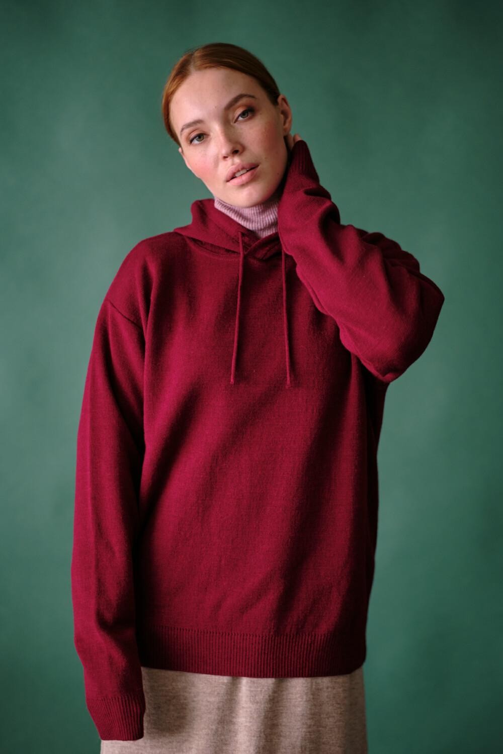 Hoodie-neulehuppari, Karpalo, L, 2 LK, #5714