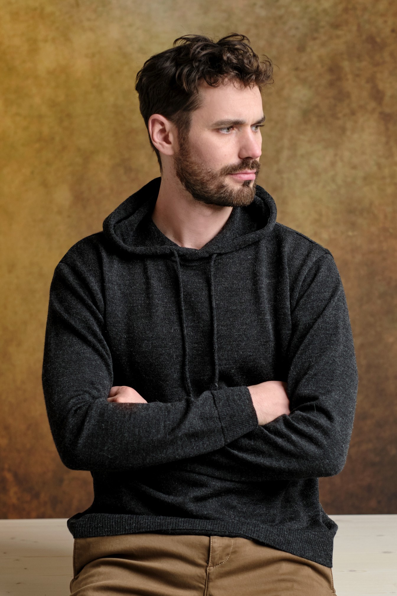 Hoodie-alpakkahuppari, hiilenharmaa (vanha malli) - Image 5