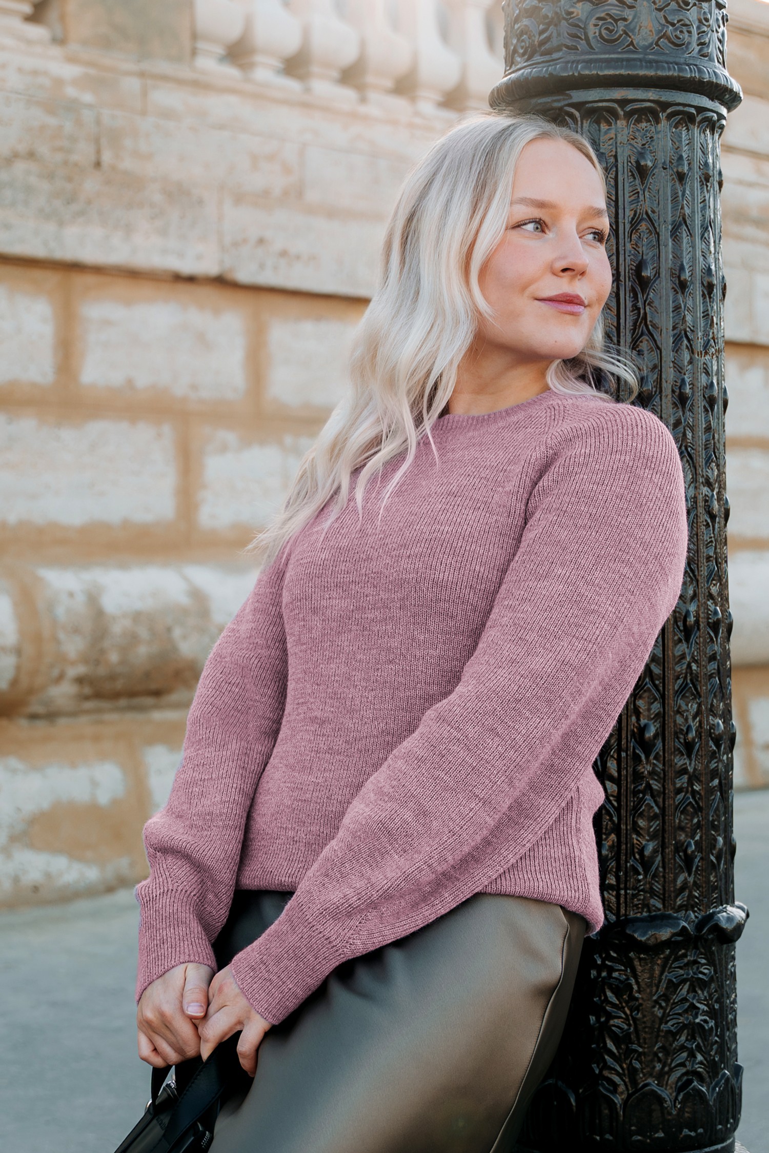 Moment-neulepusero, roosa