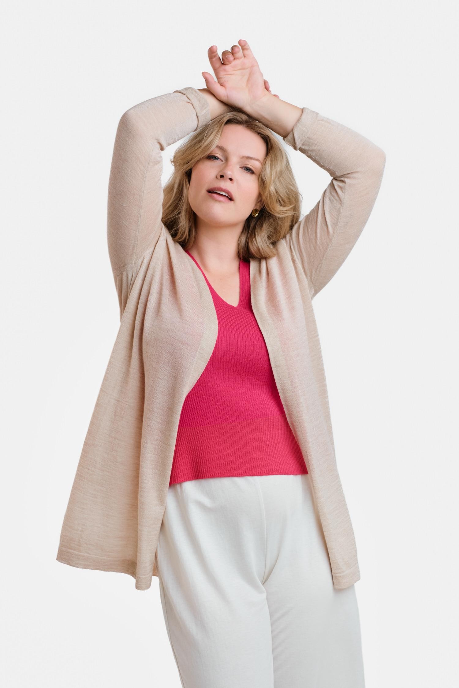 Breeze-neuletakki, Beige, XXL, 1 LK, #6649