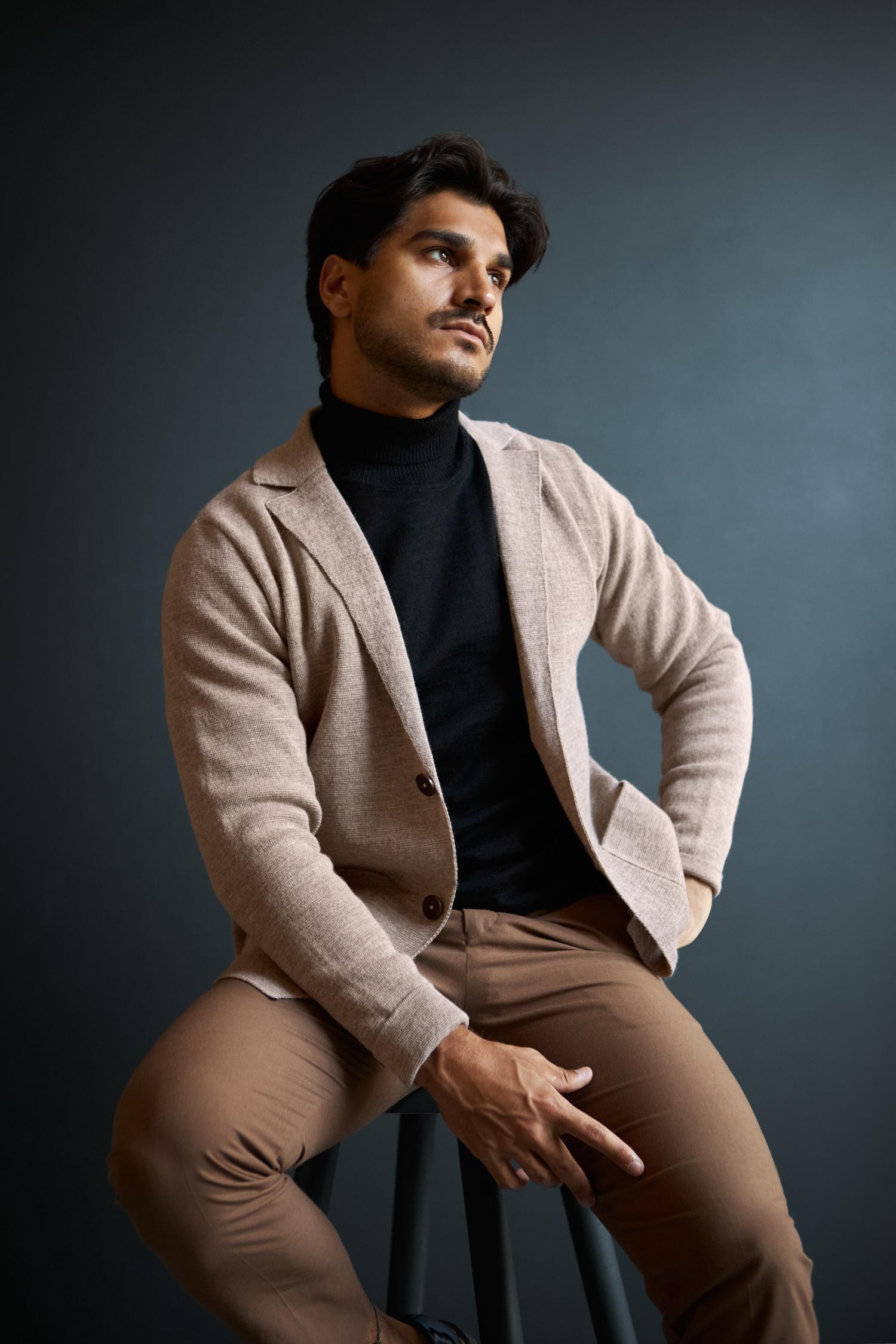 Blaze-neuletakki, greige - Image 2