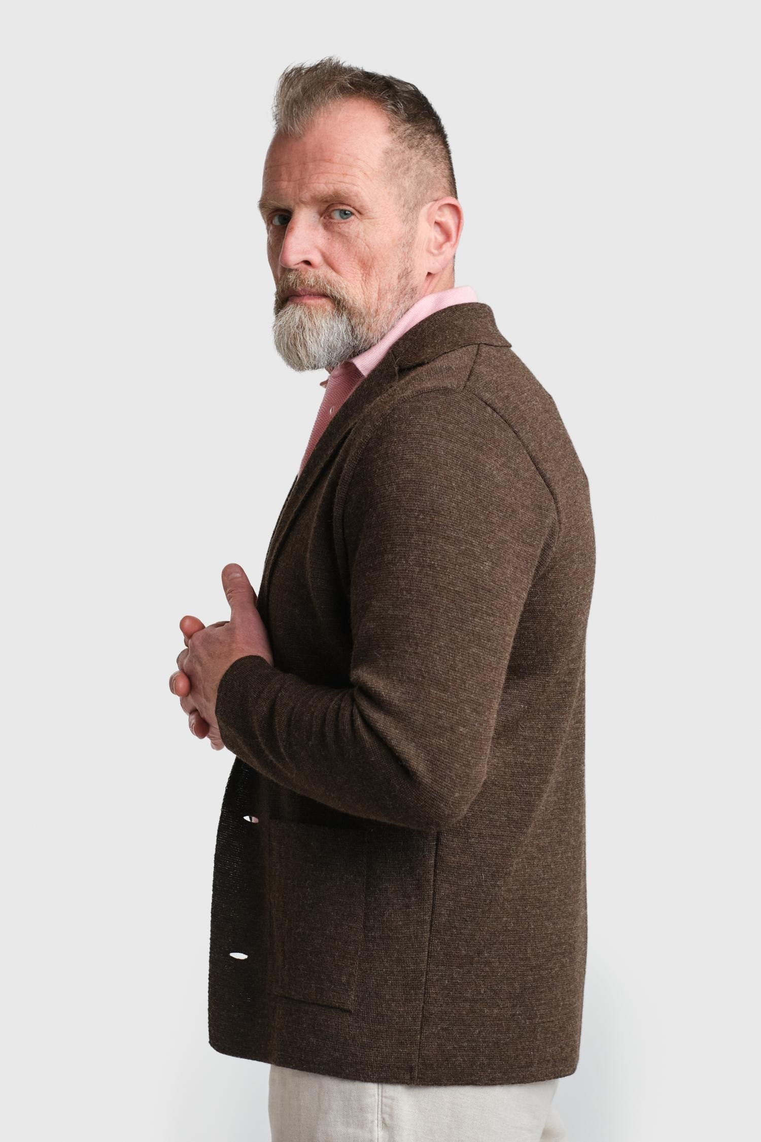 Blaze-neuletakki, tummanruskea - Image 3