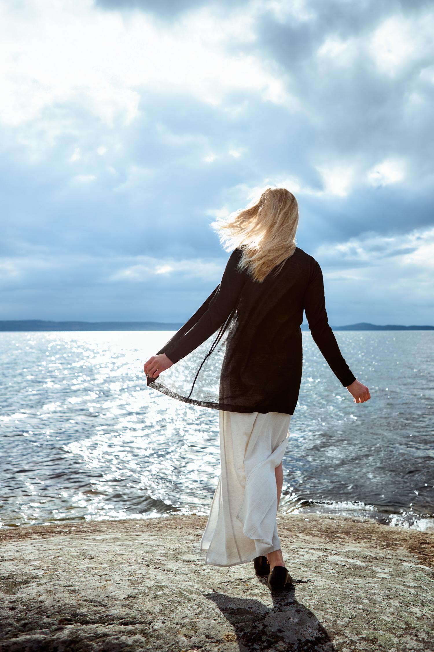 Breeze-neuletakki, musta - Image 2