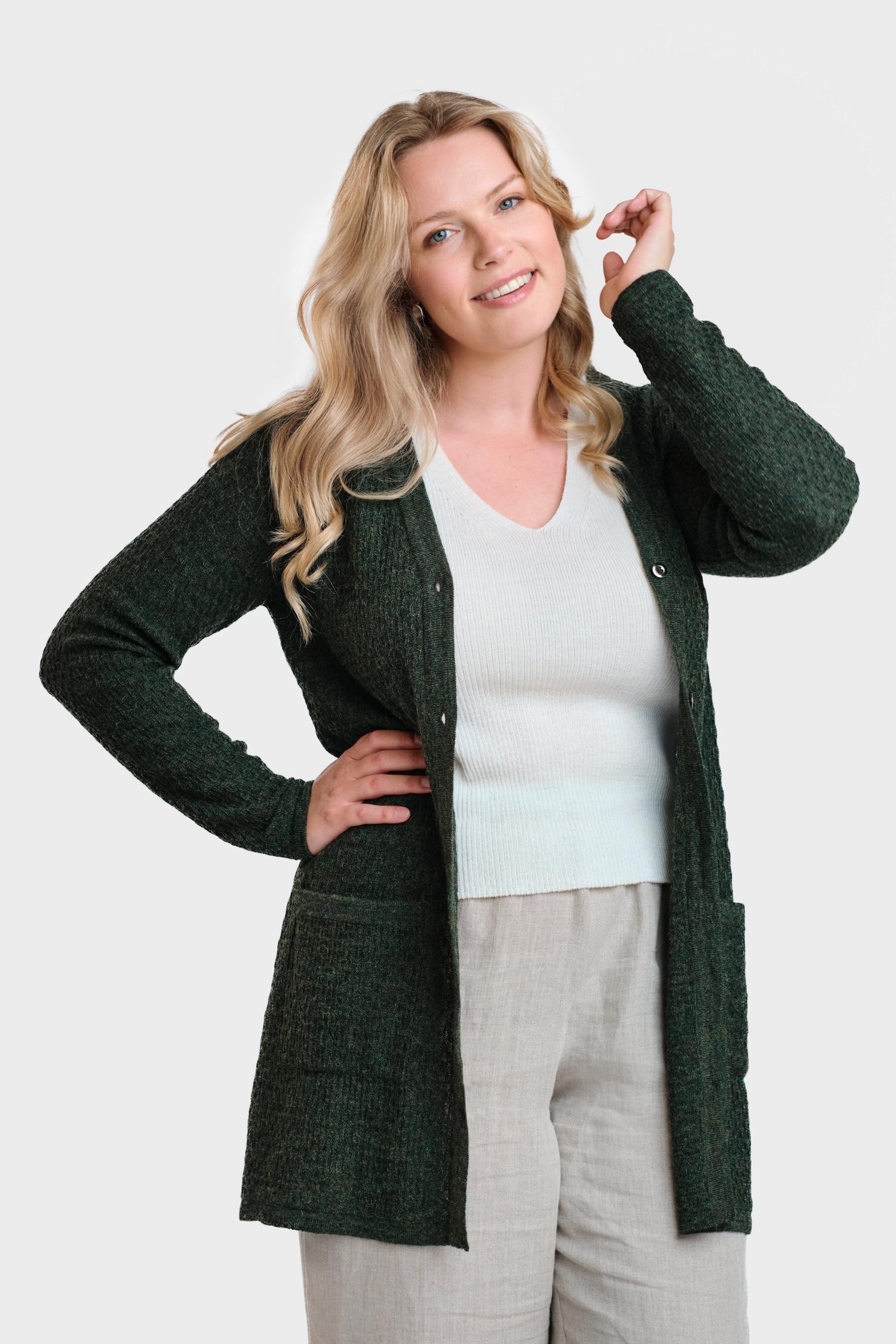 Drizzle-neuletakki, metsänvihreä - Image 2