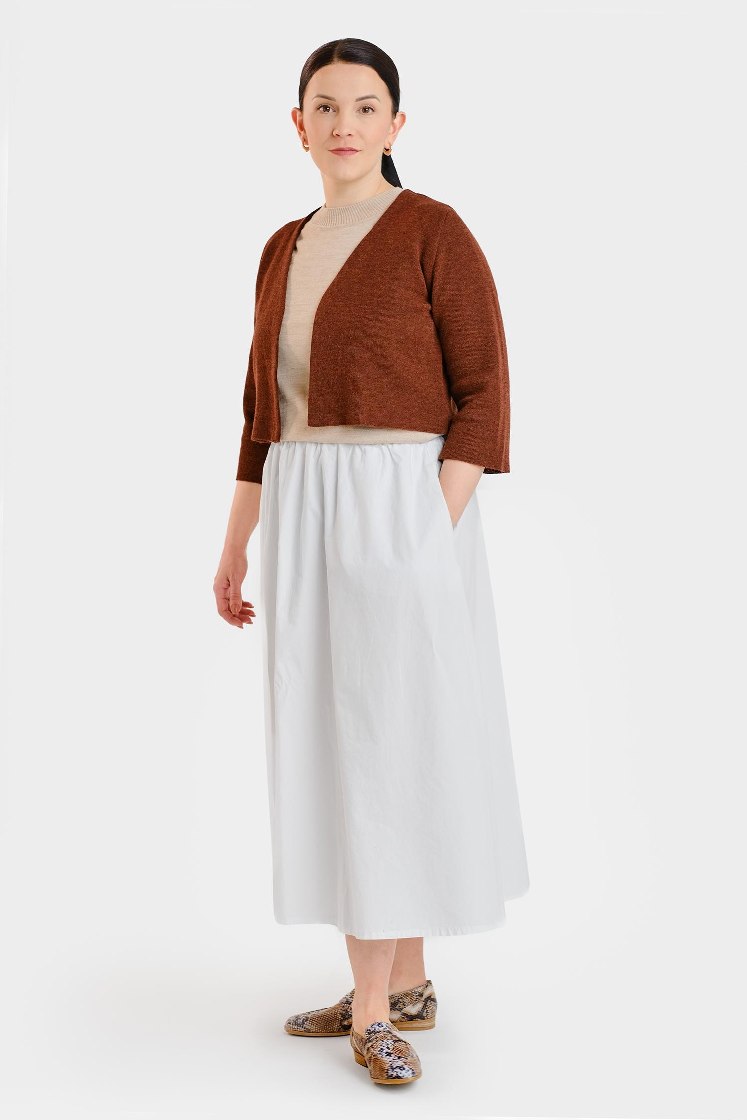 Haiku-neuletakki, mahonki - Image 2