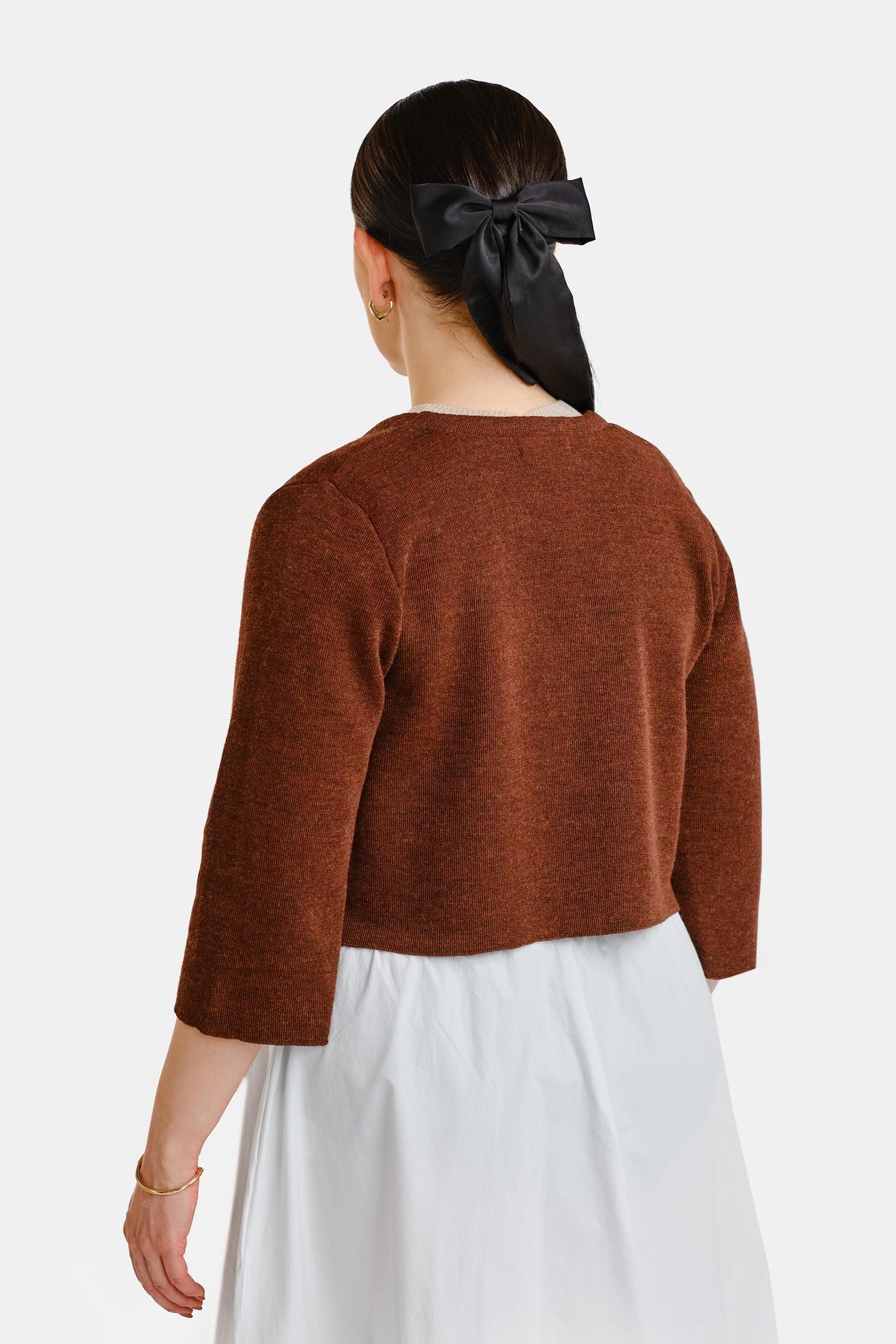 Haiku-neuletakki, mahonki - Image 4