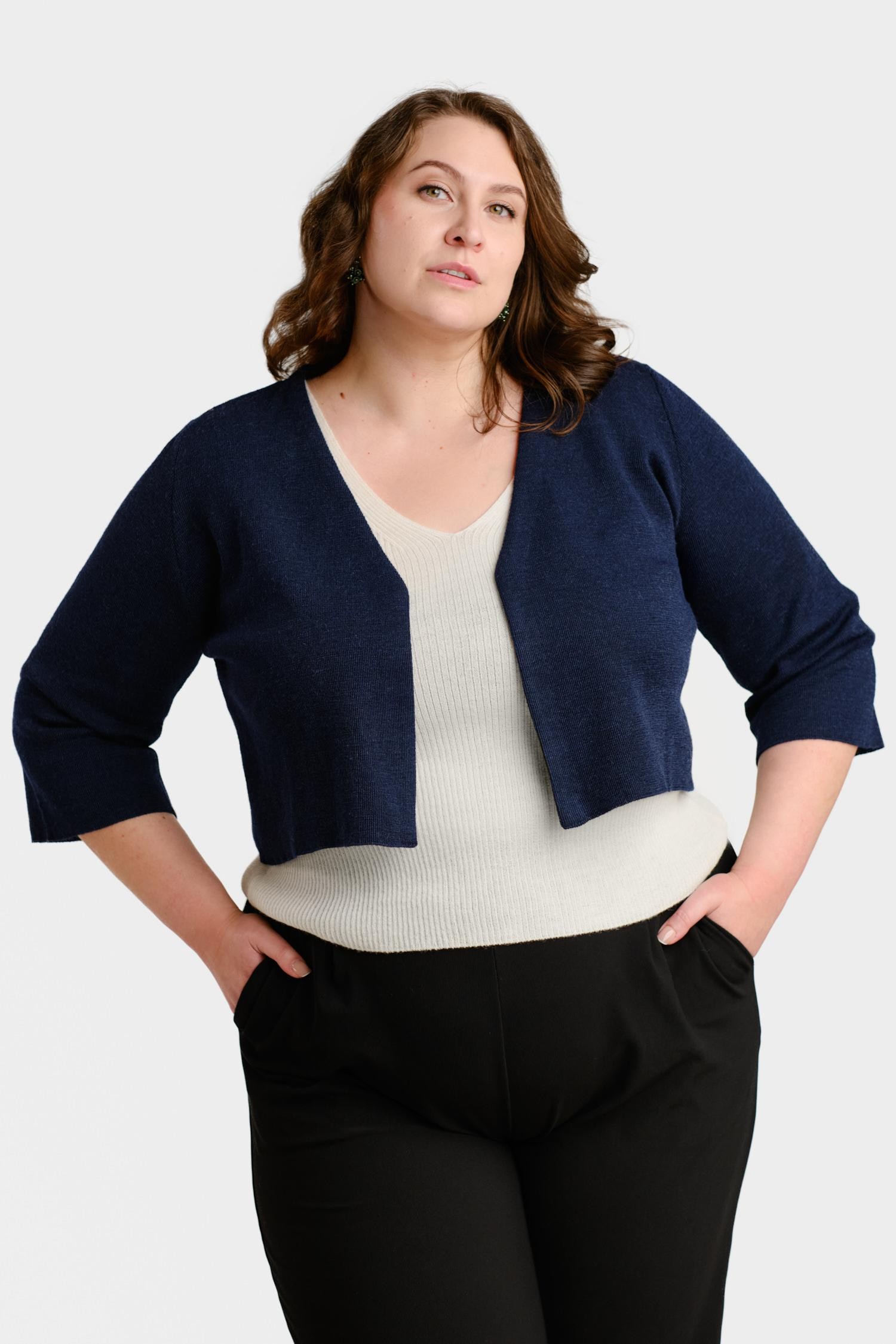 Haiku-neuletakki, navy - Image 3