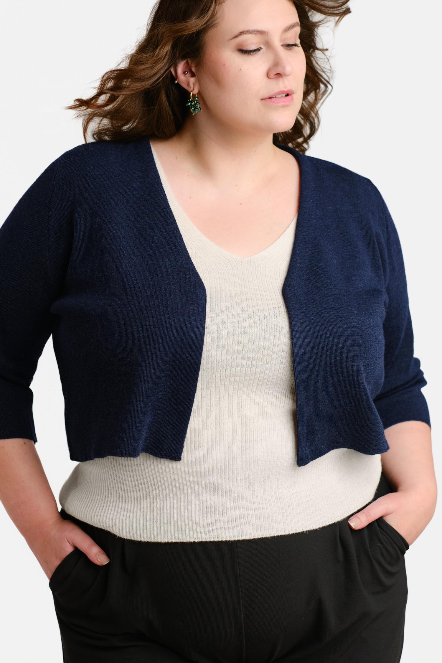 Haiku-neuletakki, navy - Image 2