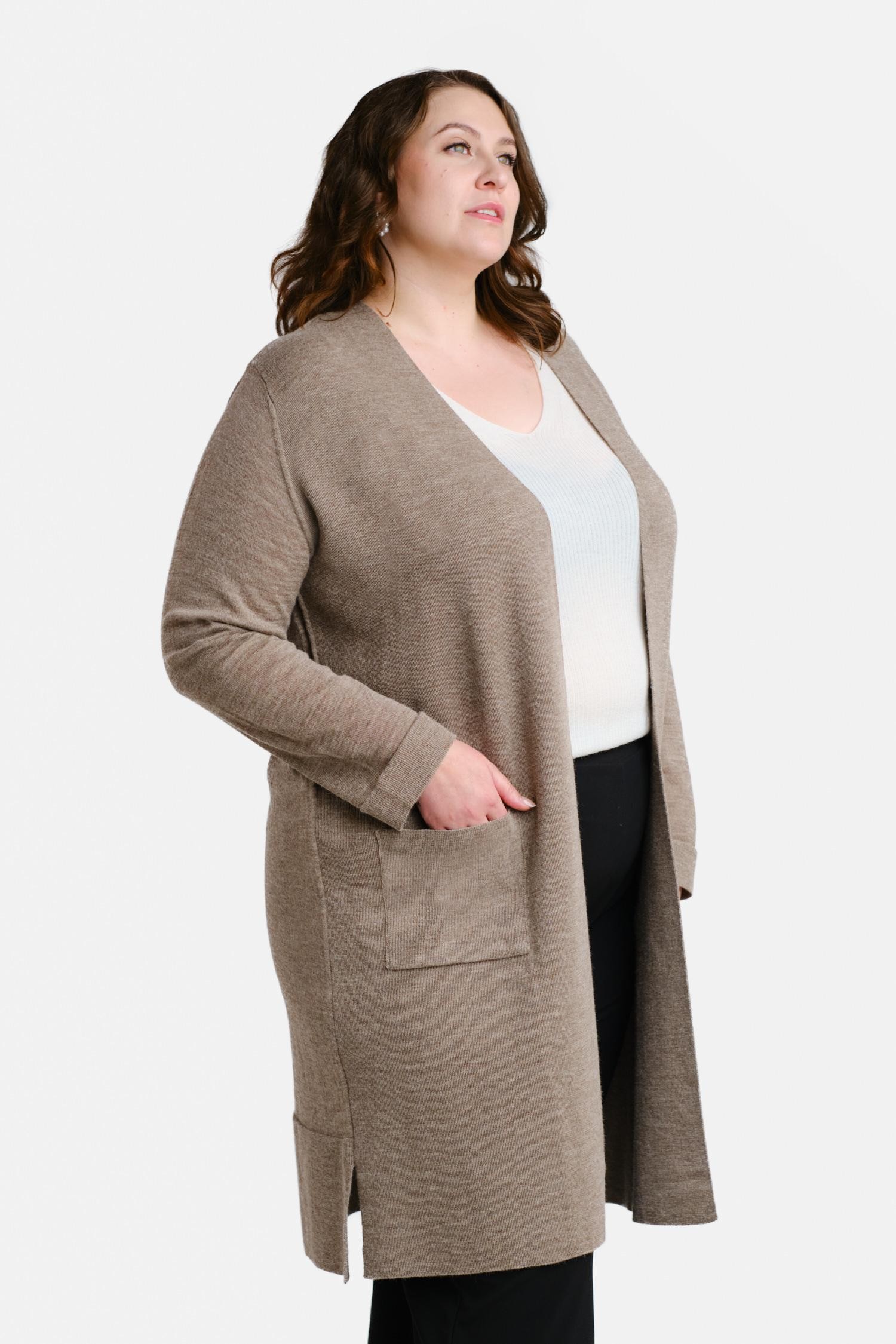 Joy-neuletakki, tumma greige - Image 2