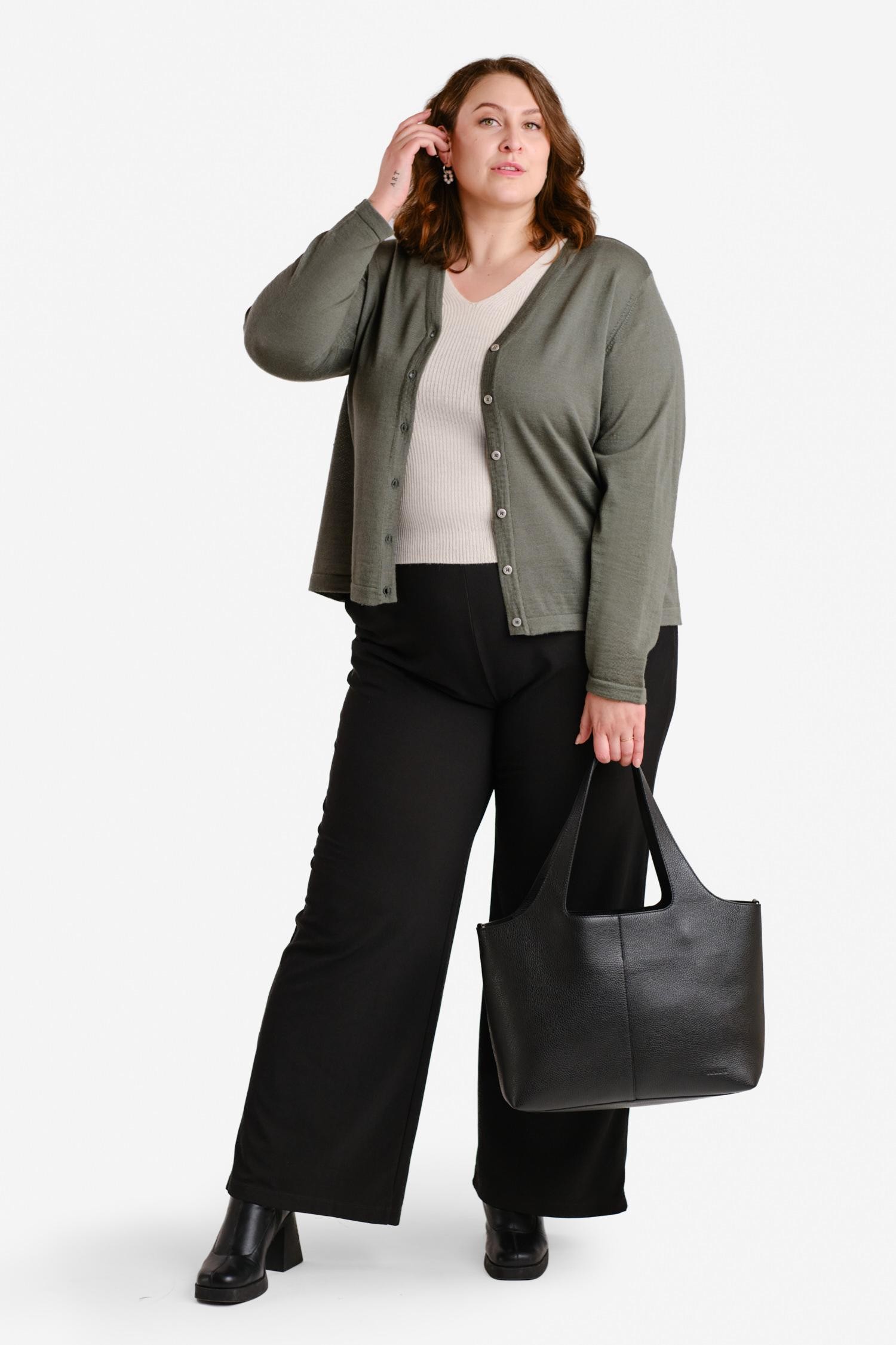 Silent-neuletakki, khaki