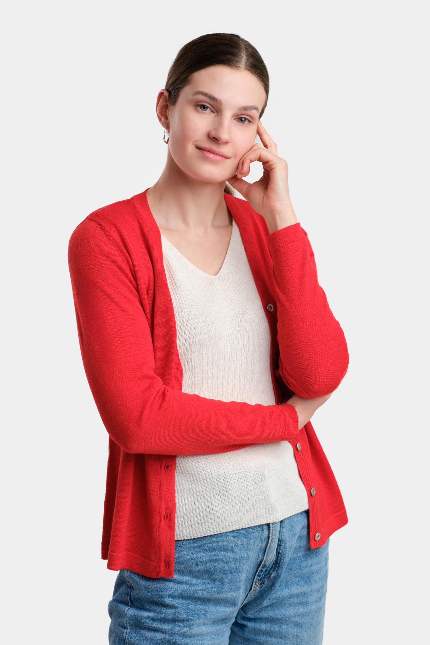 Silent-neuletakki, tulenpunainen