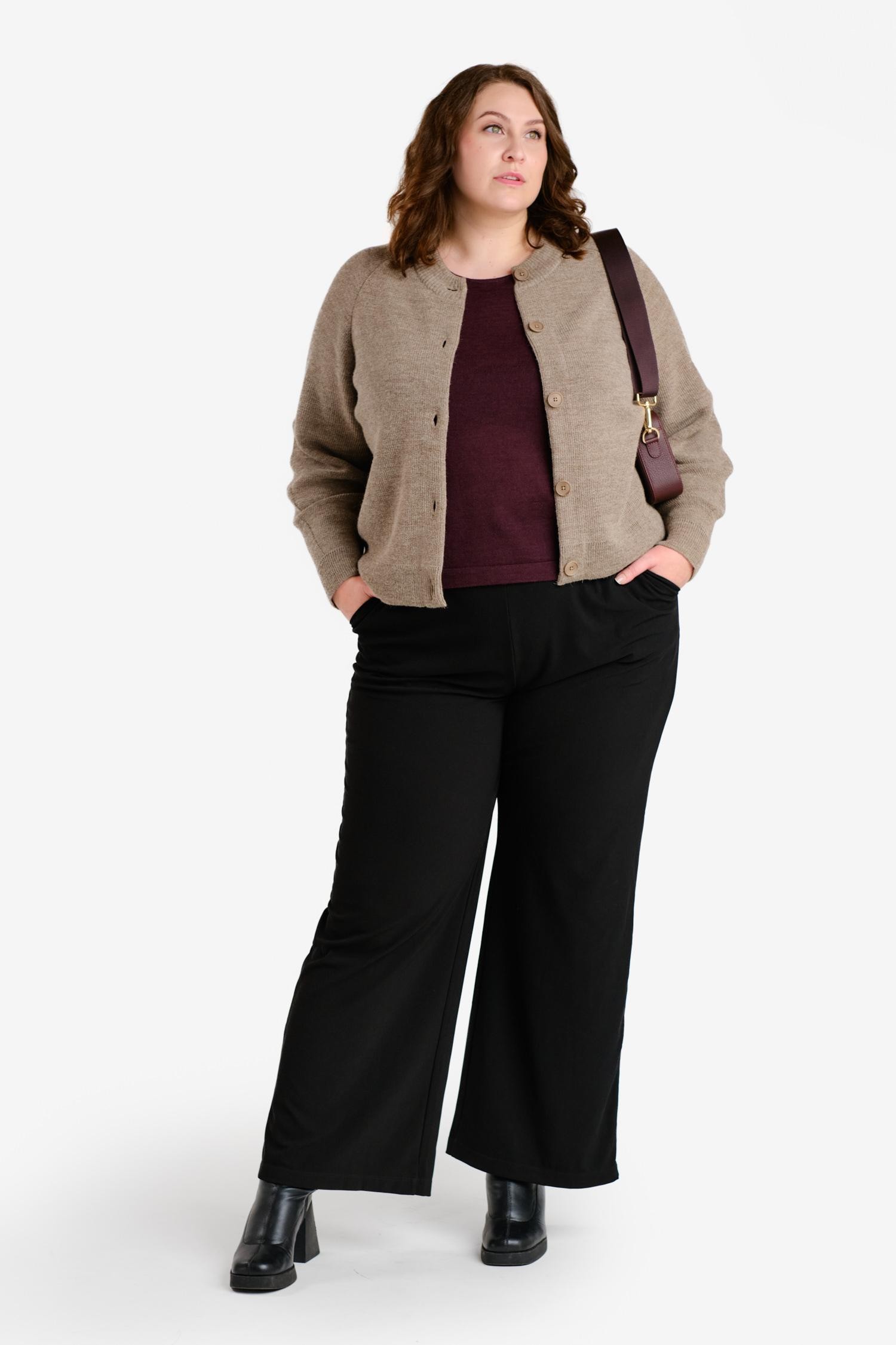 Soon-neuletakki, tumma greige - Image 4