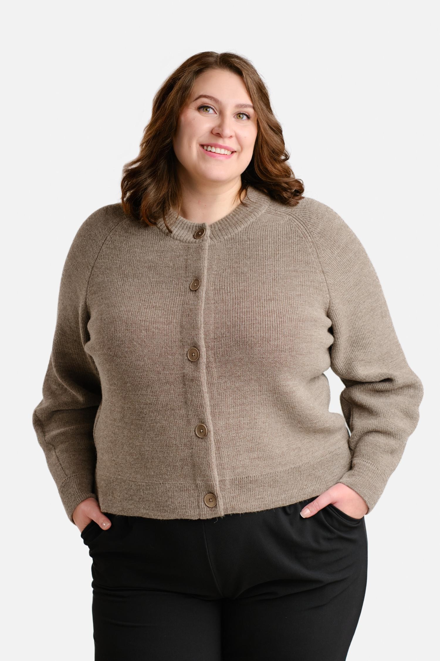 Soon-neuletakki, tumma greige - Image 6