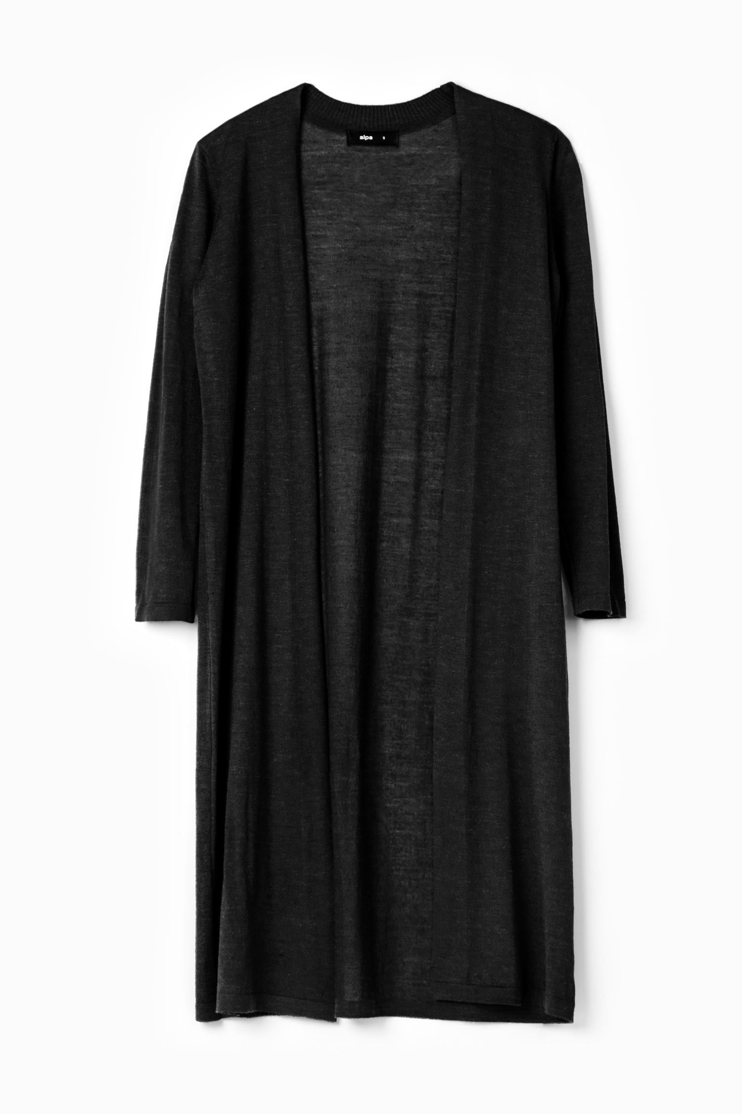 Swan- ohut neuletakki, grafiitti - Image 4