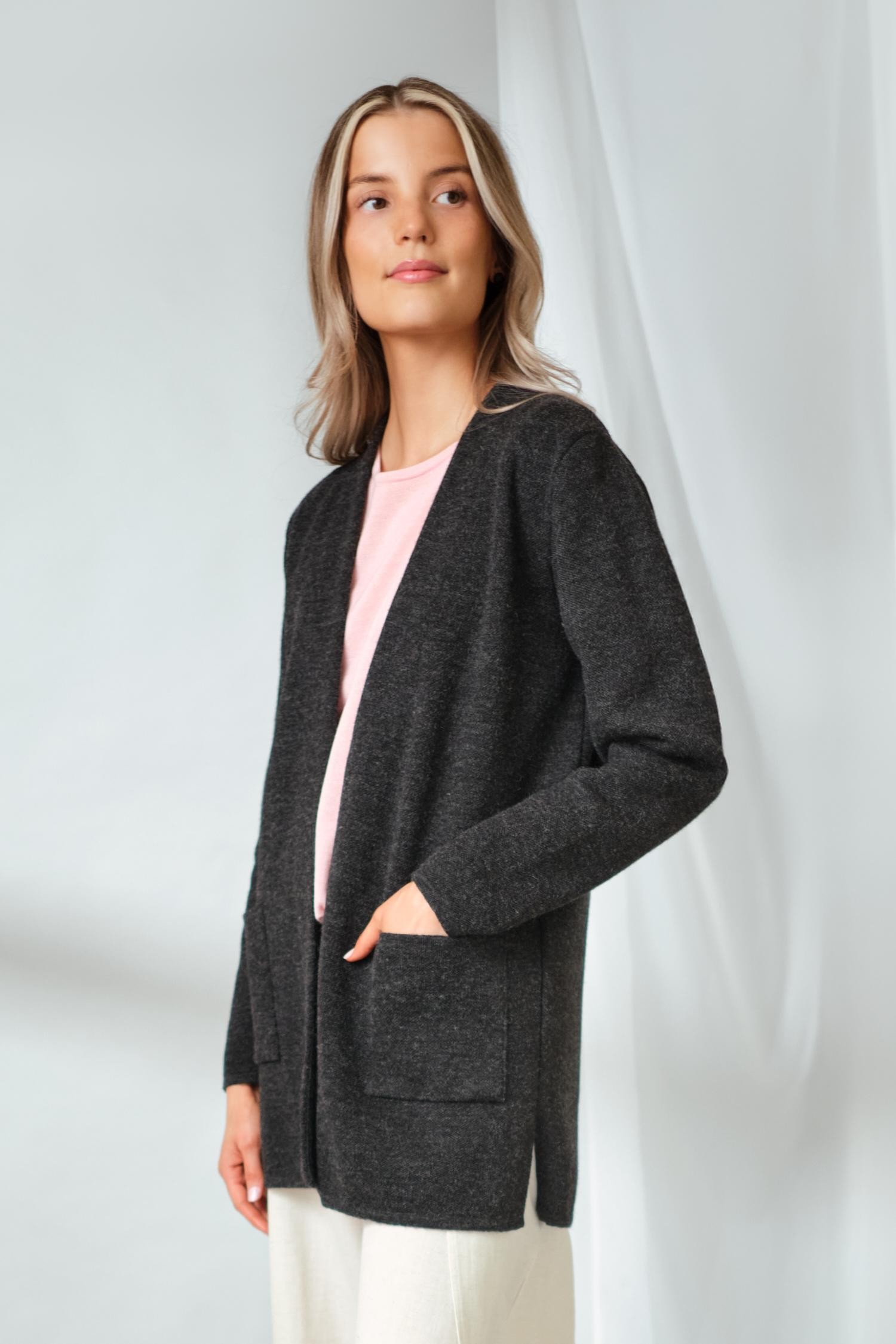 Woods-neuletakki, hiilenharmaa - Image 2