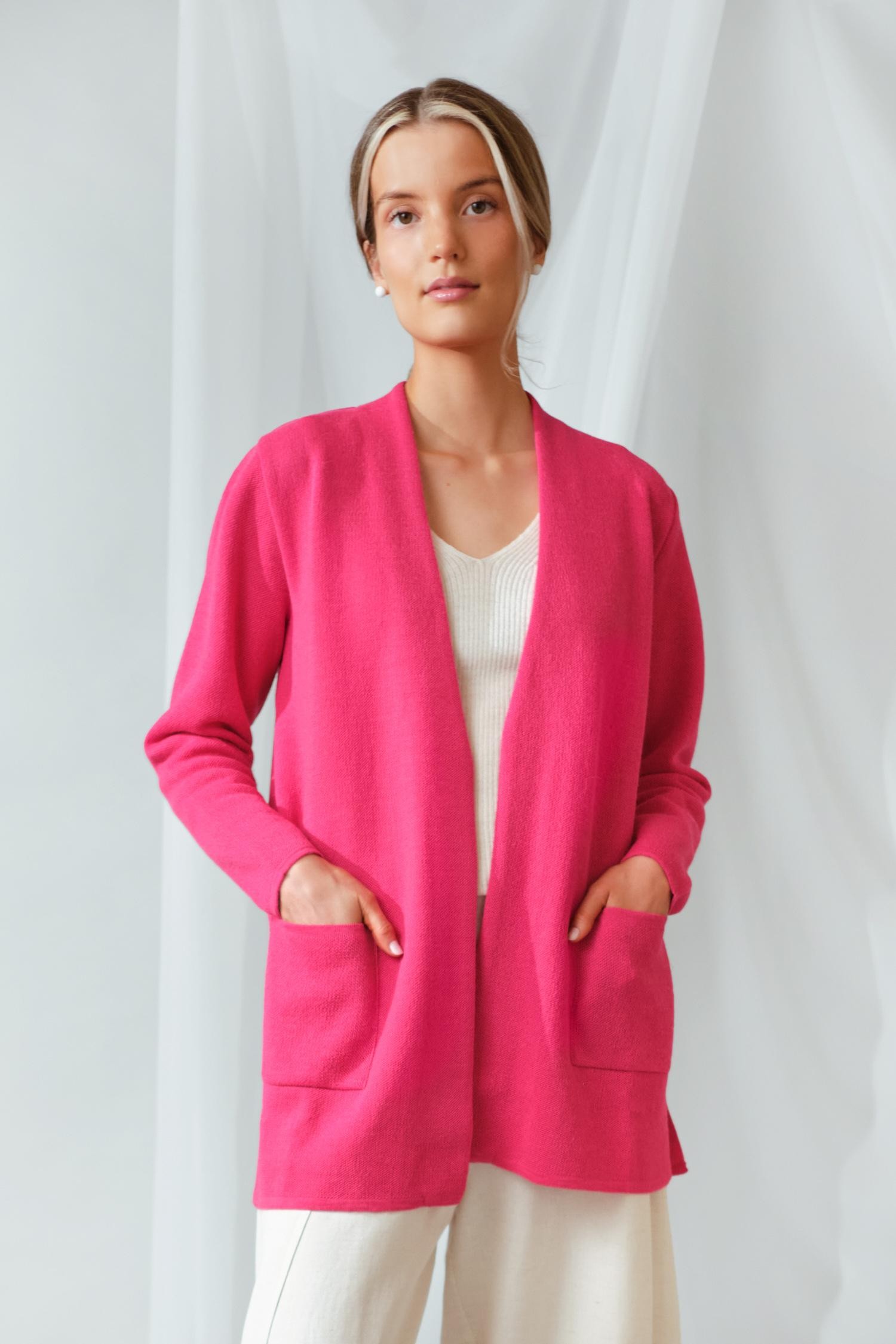 Woods-neuletakki, Pinkki, XL, 1 LK, #6418