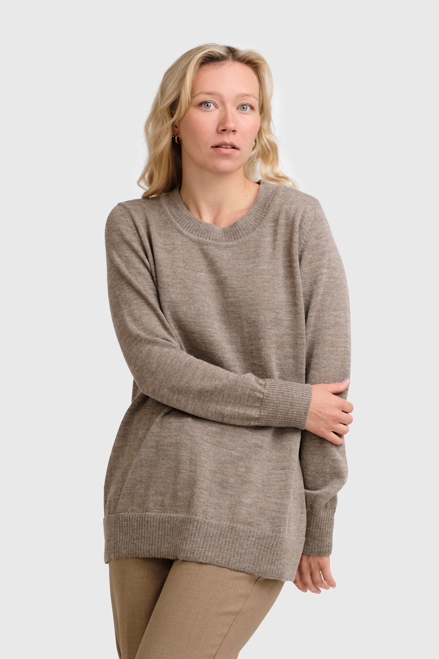 Dialogue-neulepaita, Tumma greige, S, 1 LK, #6809