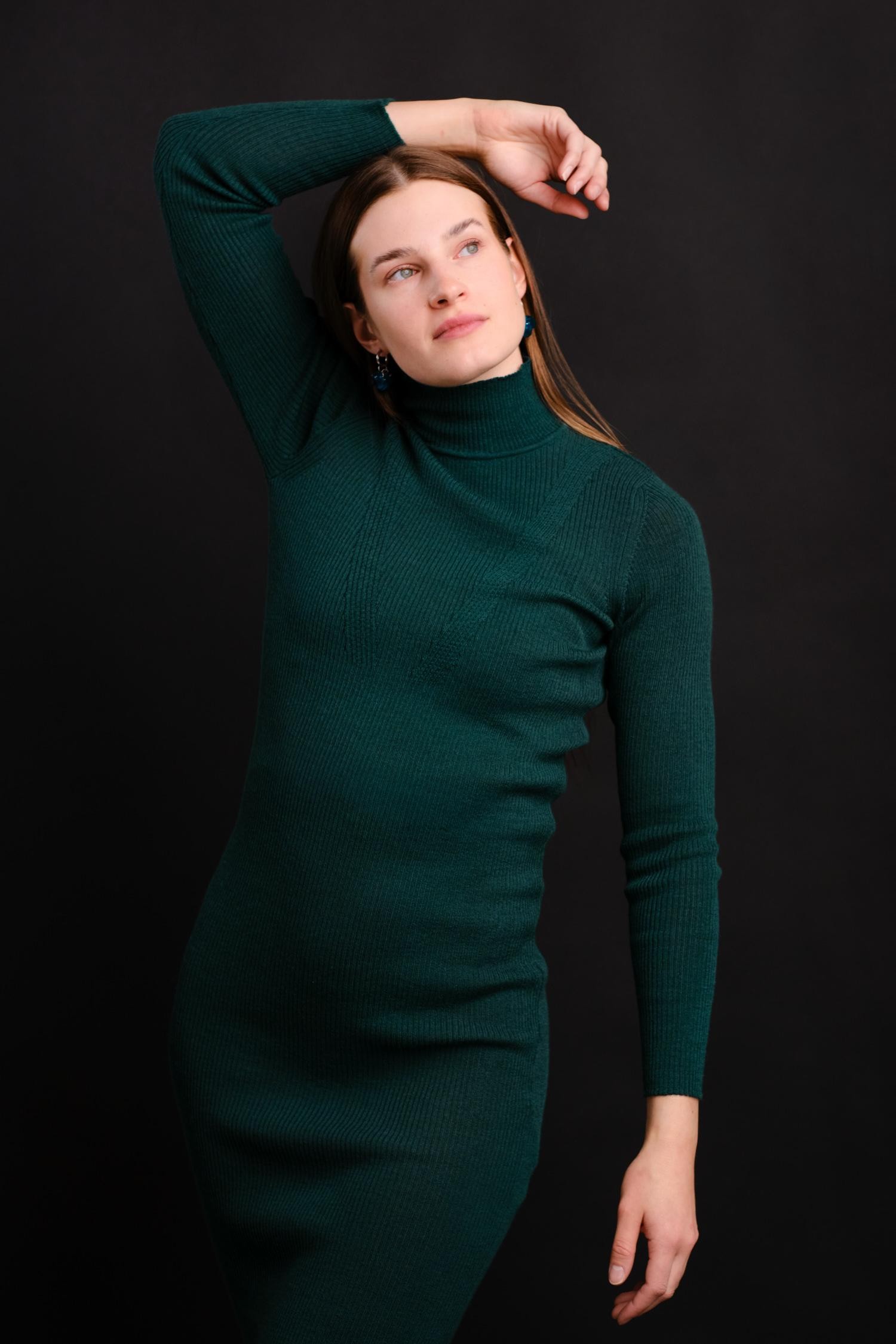 Stripe-poolomekko, havunvihreä - Image 4