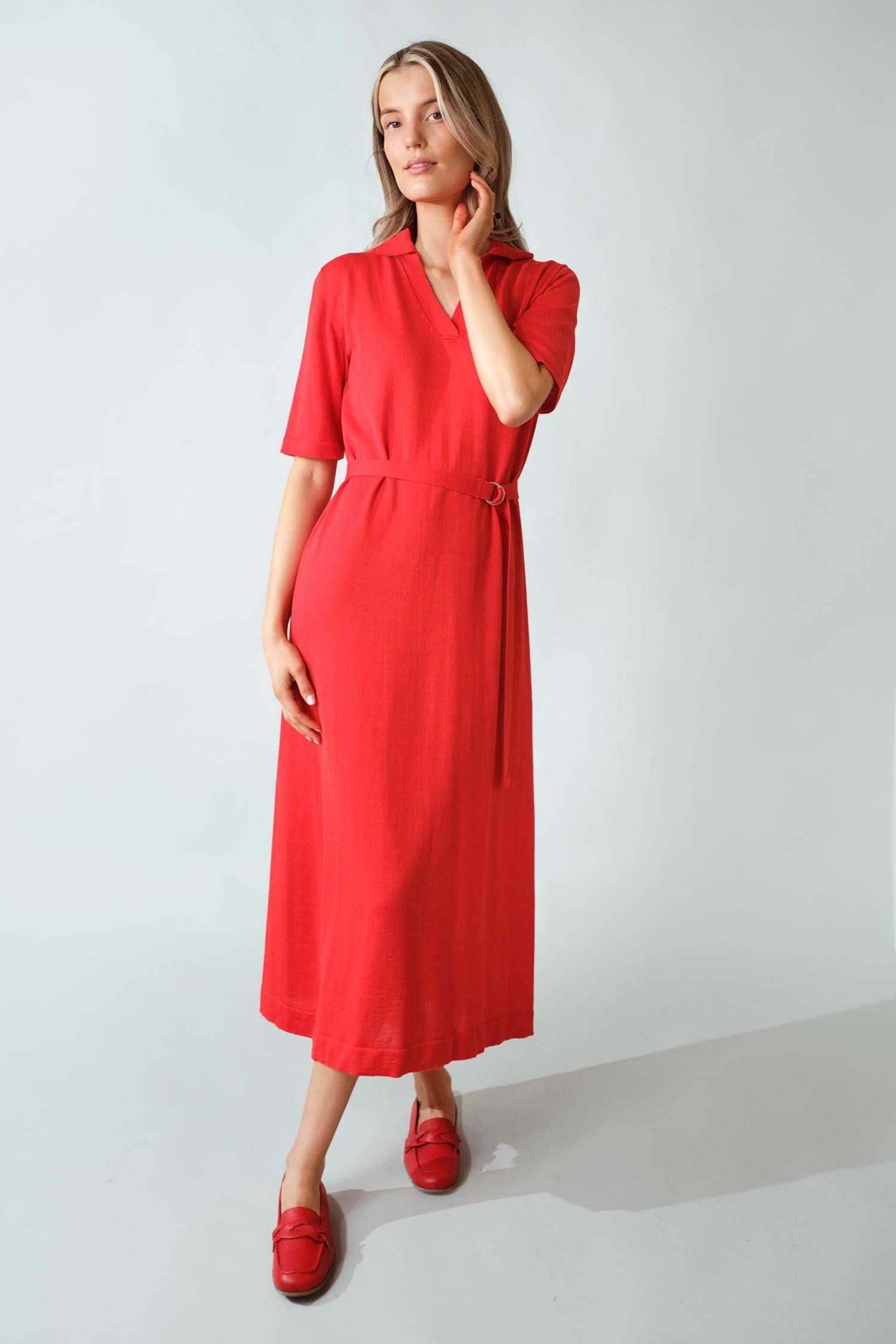 Voyage-neulemekko, tulenpunainen - Image 4