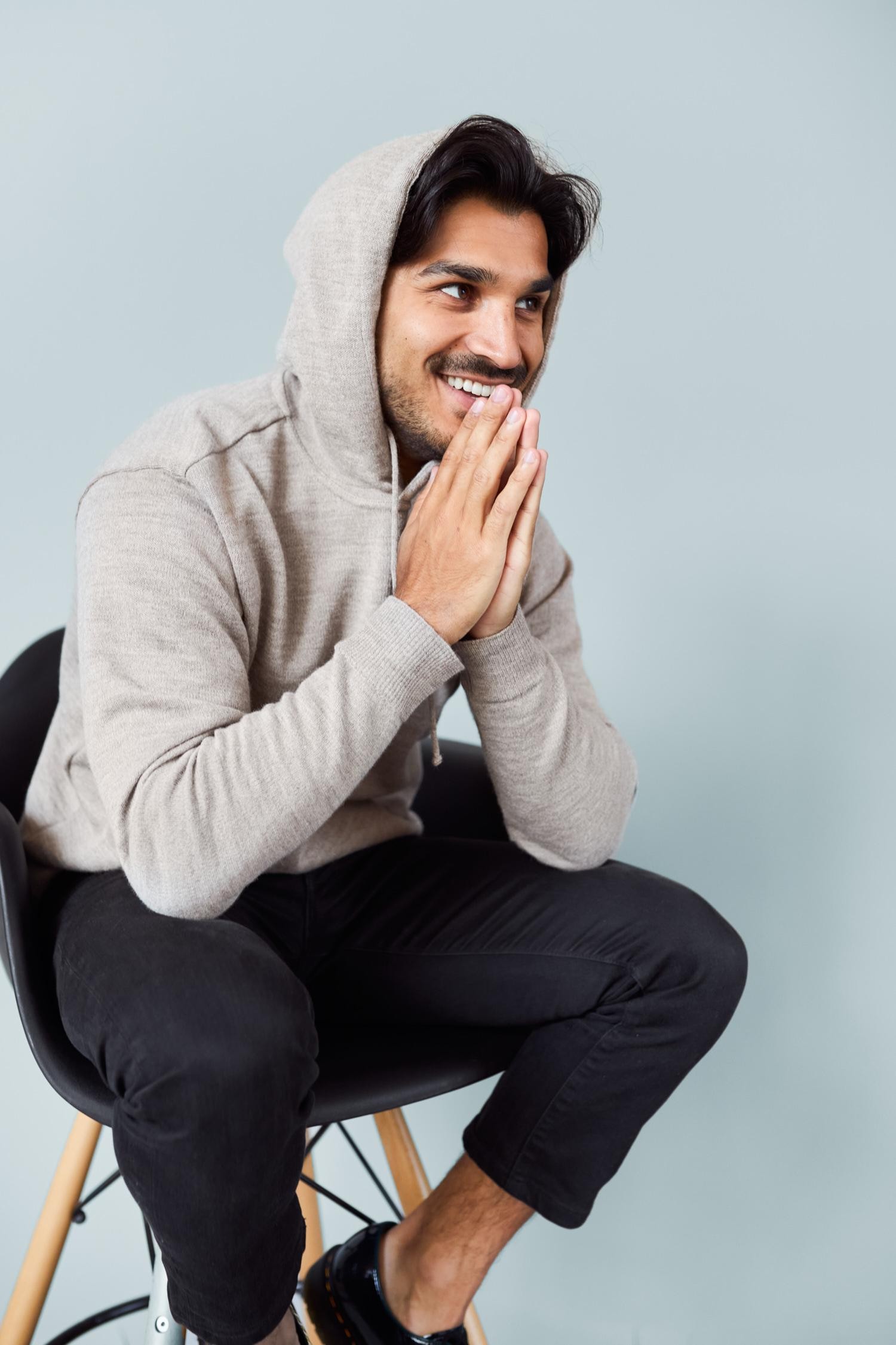 Hoodie-alpakkahuppari, greige (vanha malli)