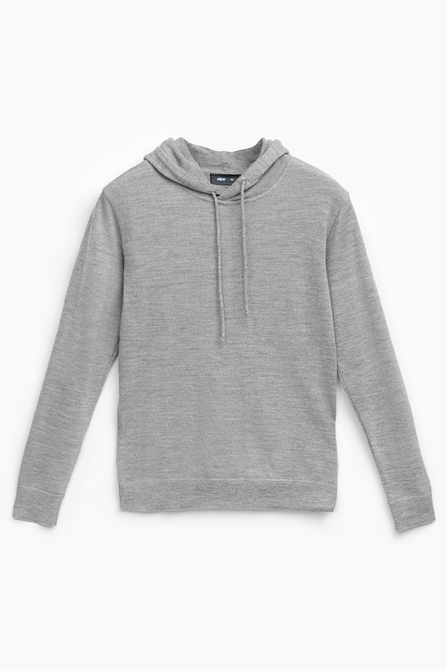 Hoodie-alpakkahuppari, collegenharmaa - Image 3