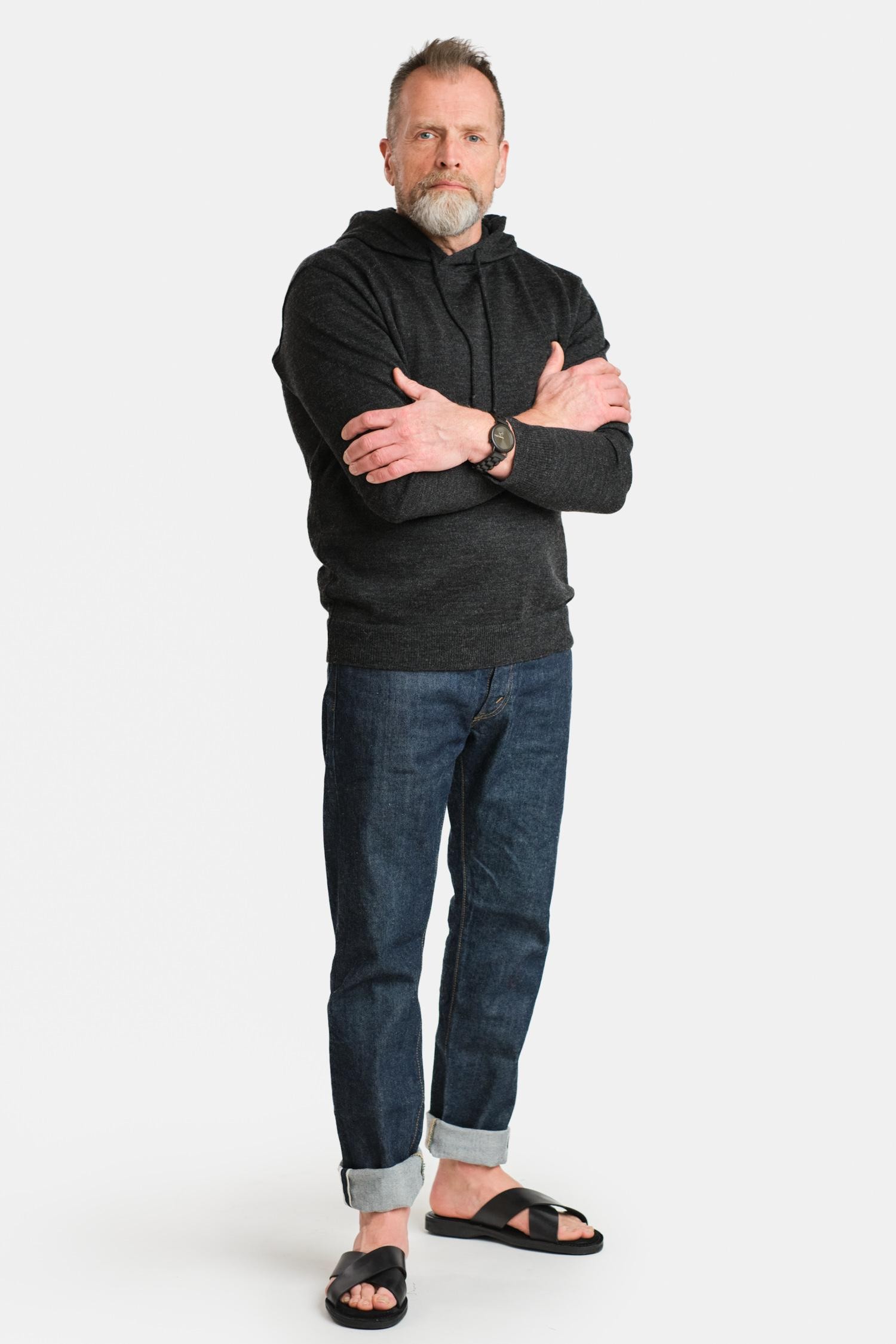 Hoodie-alpakkahuppari, hiilenharmaa (vanha malli) - Image 3