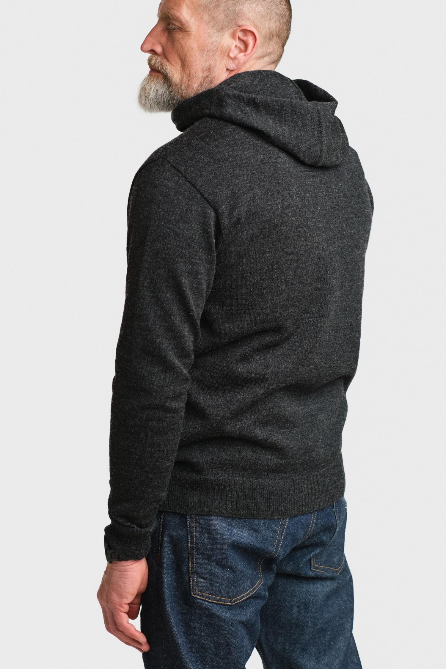 Hoodie-alpakkahuppari, hiilenharmaa (vanha malli) - Image 4
