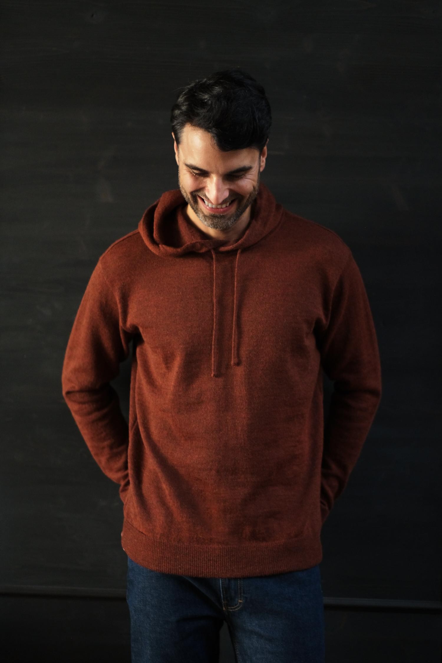Hoodie-alpakkahuppari, mahonki - Image 5