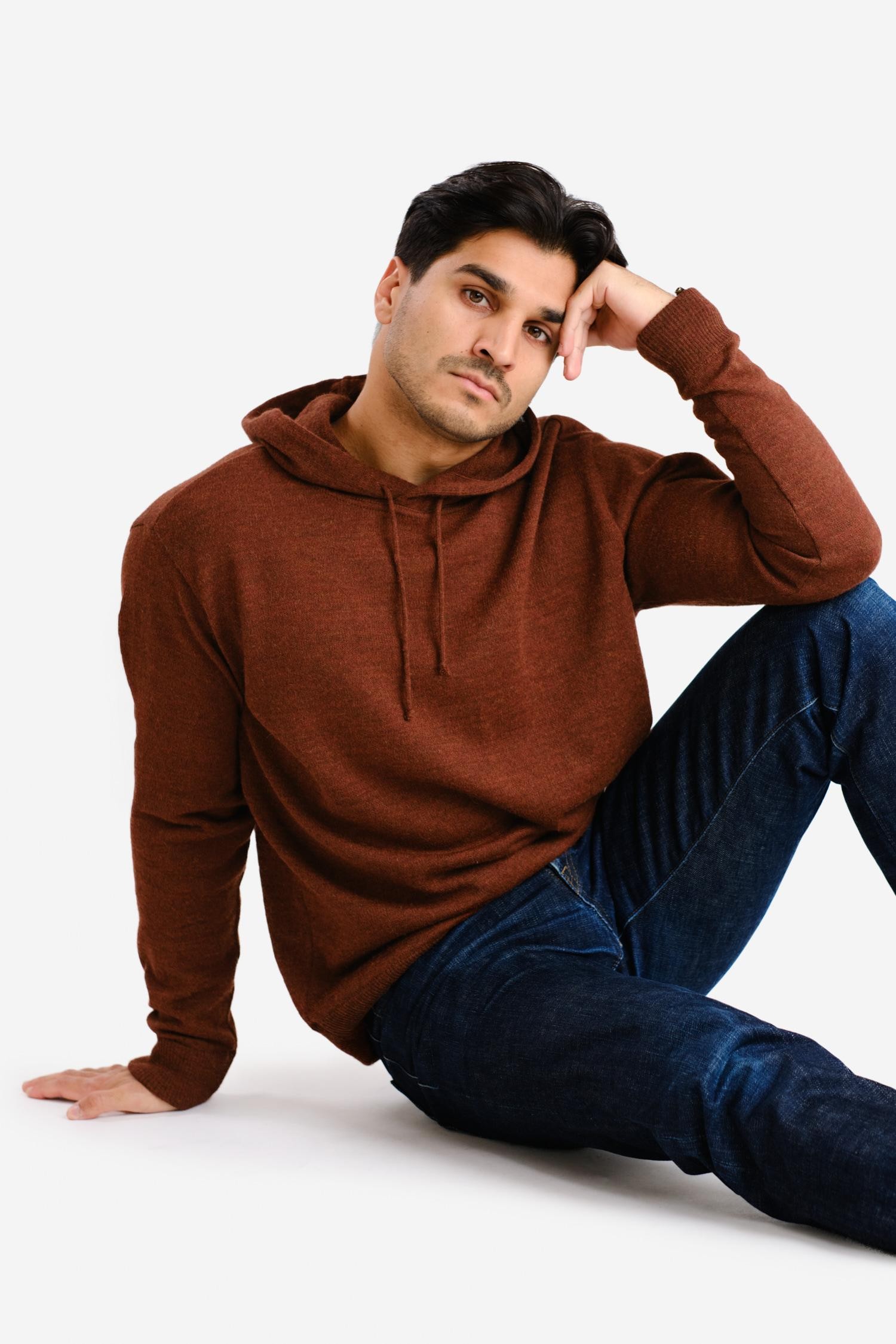 Hoodie-alpakkahuppari, mahonki - Image 3