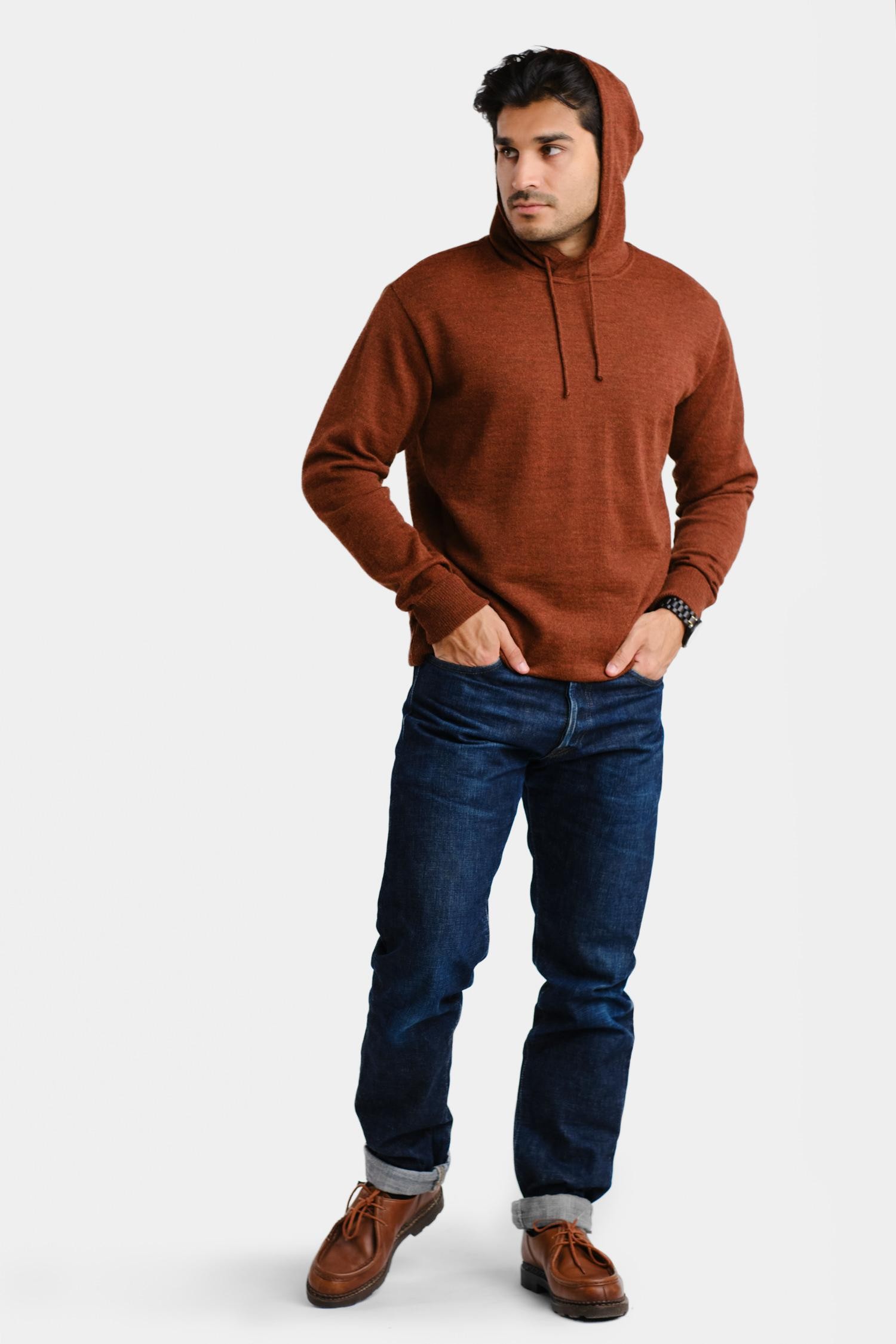 Hoodie-alpakkahuppari, mahonki - Image 2