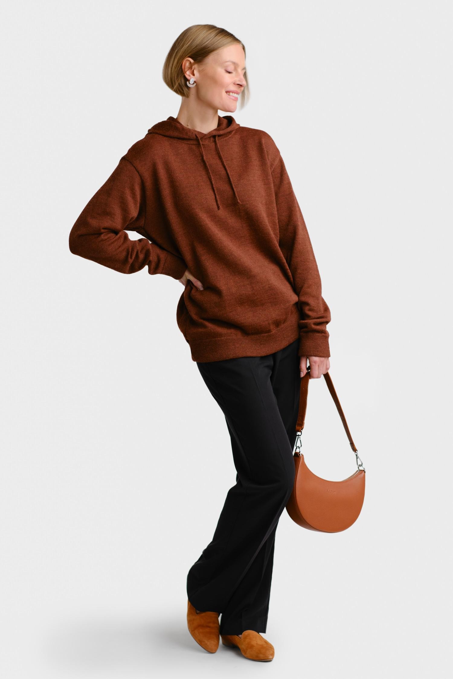 Hoodie-neulehuppari, mahonki - Image 2