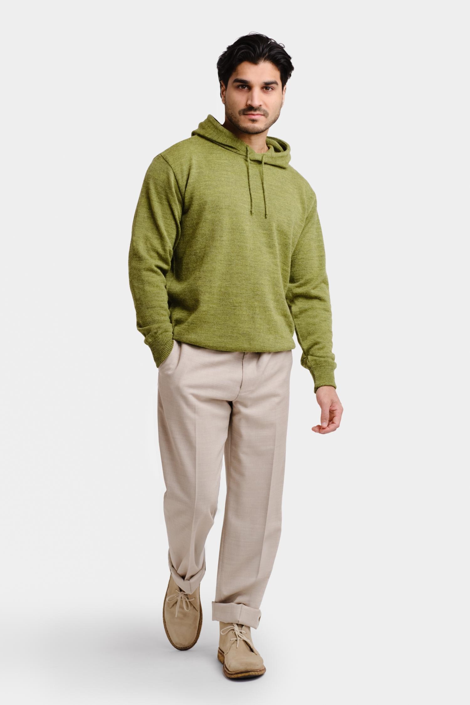 Hoodie-neulehuppari, pistaasi - Image 3