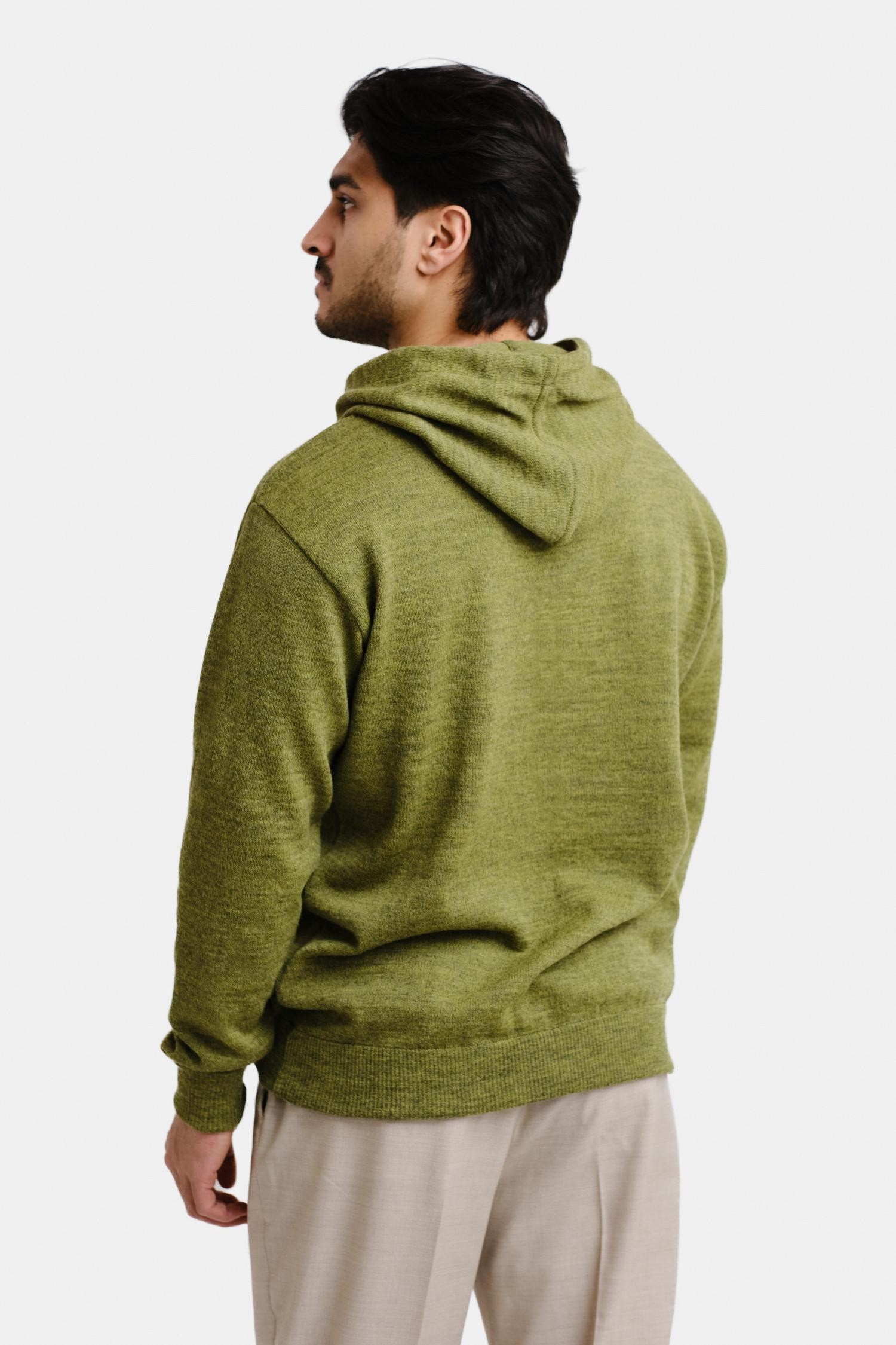 Hoodie-neulehuppari, pistaasi - Image 4