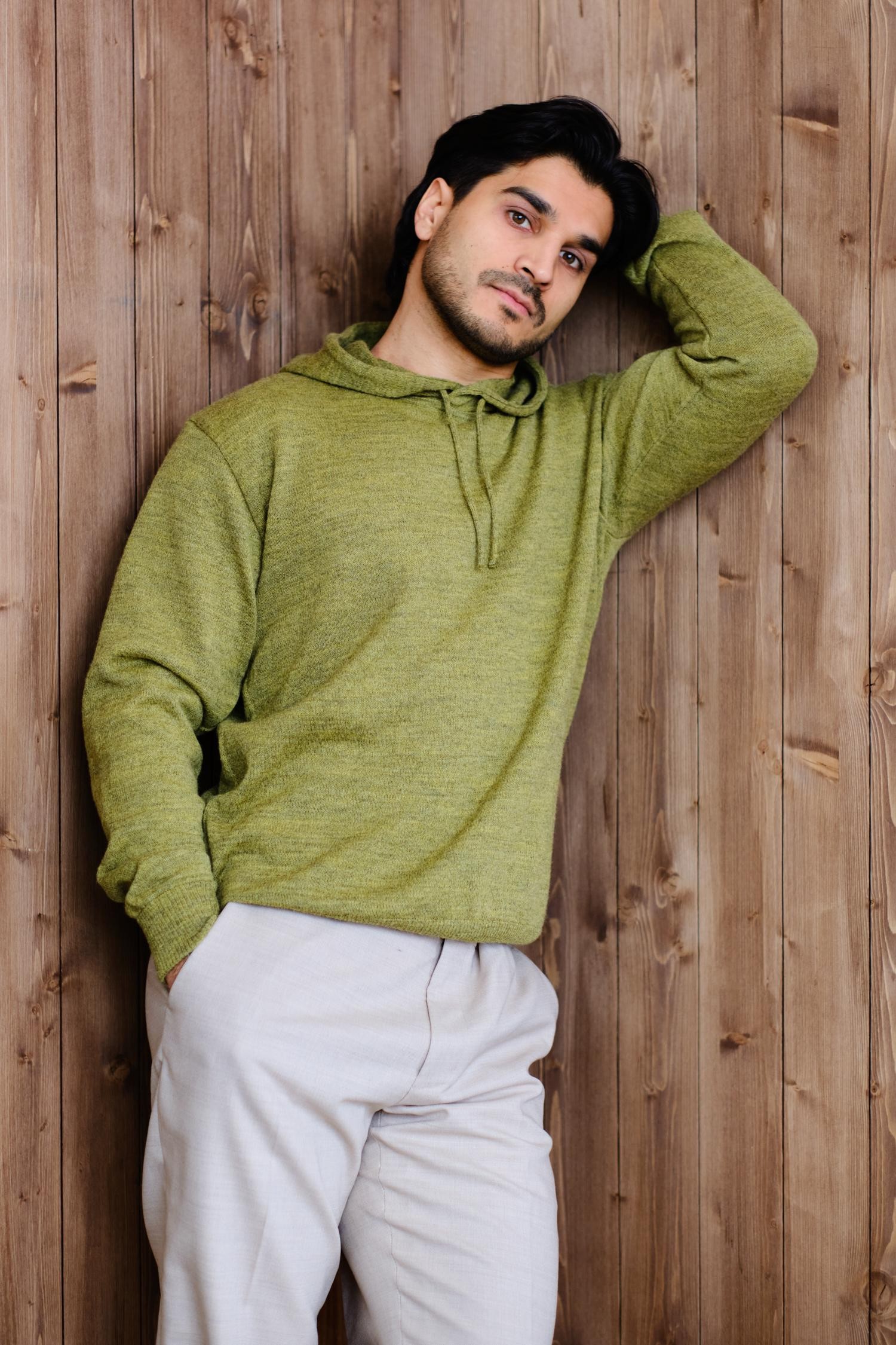 Hoodie-neulehuppari, pistaasi