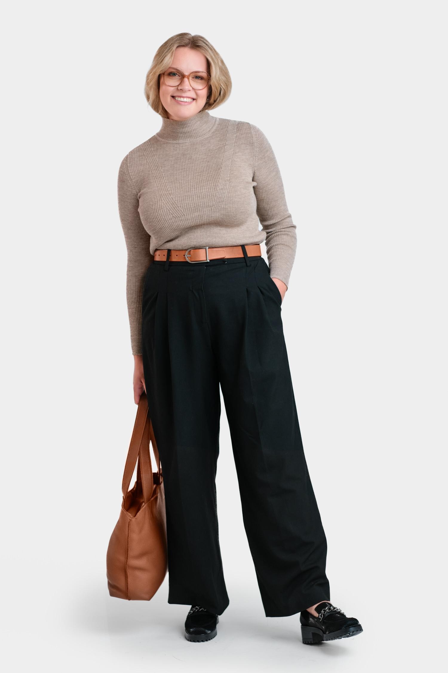 Stripe-pooloneule, greige - Image 2