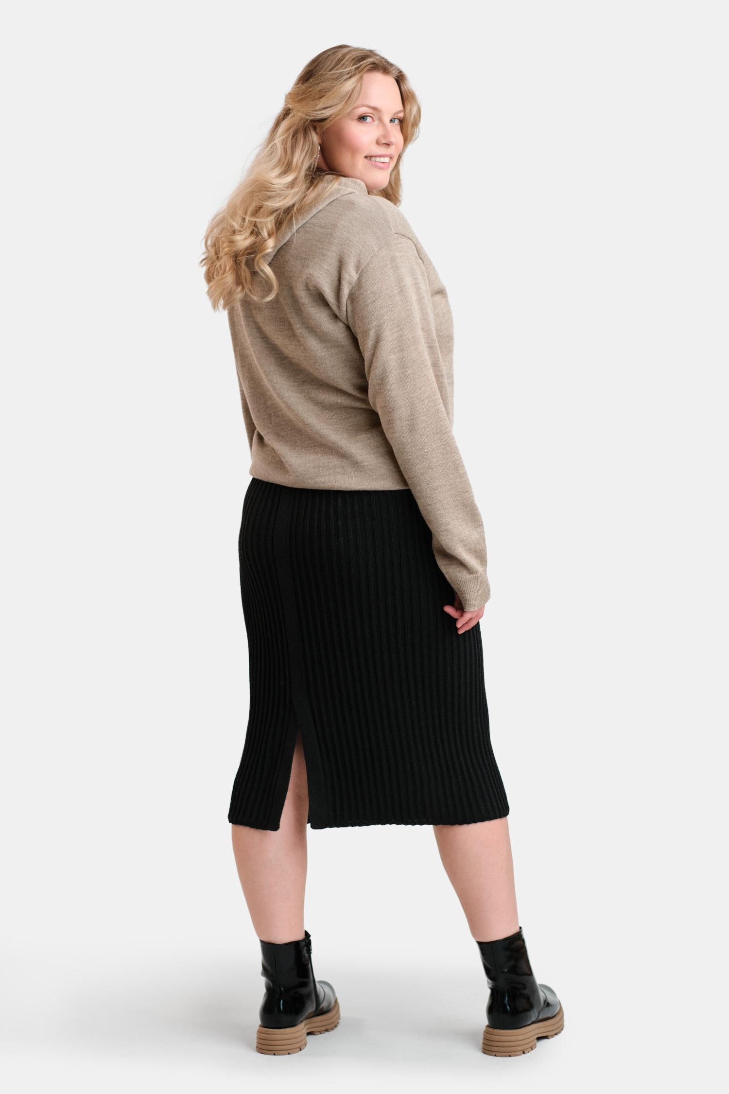 Hoodie-neulehuppari, greige - Image 4