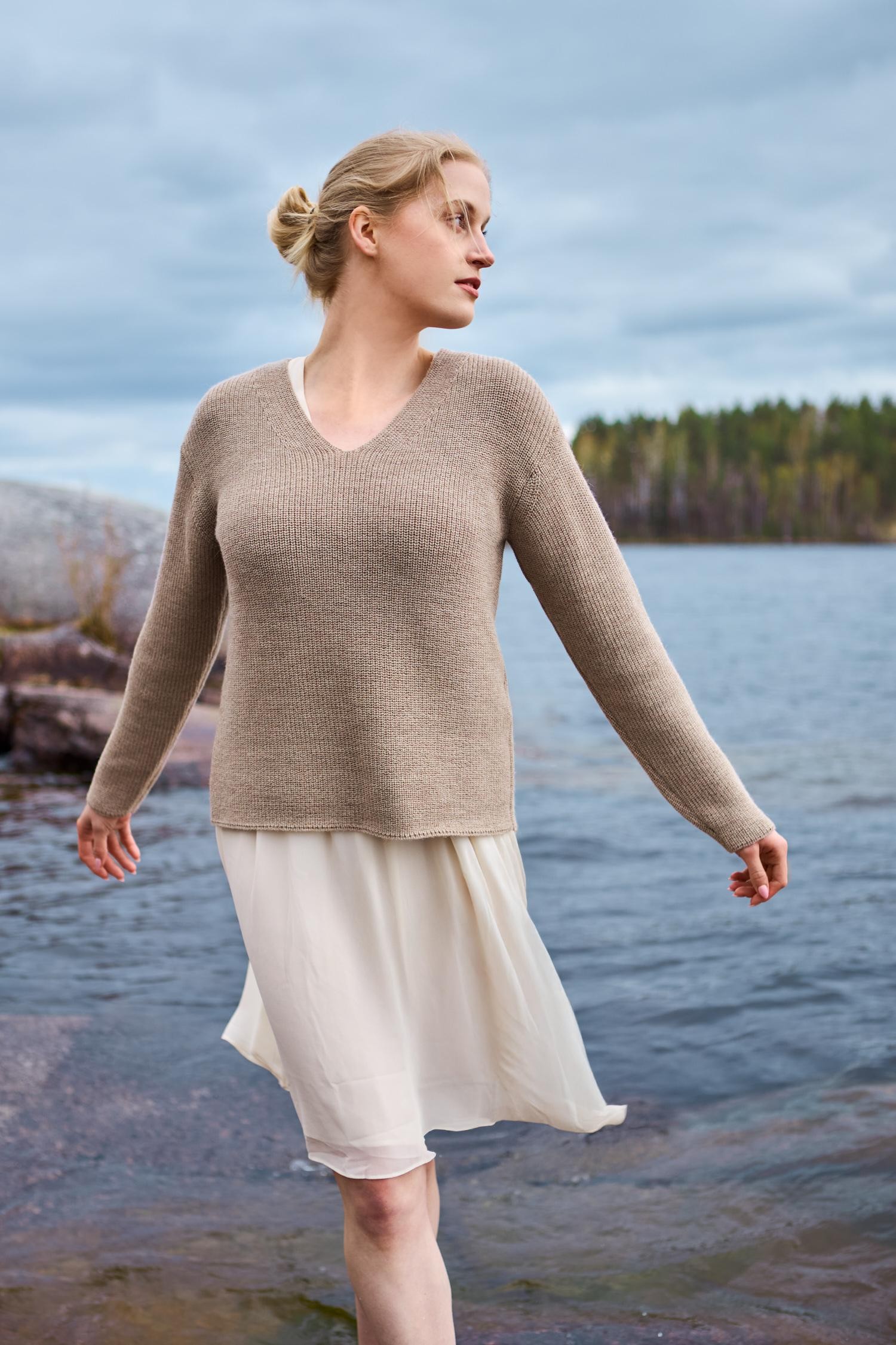 Chunky-neule, greige - Image 5