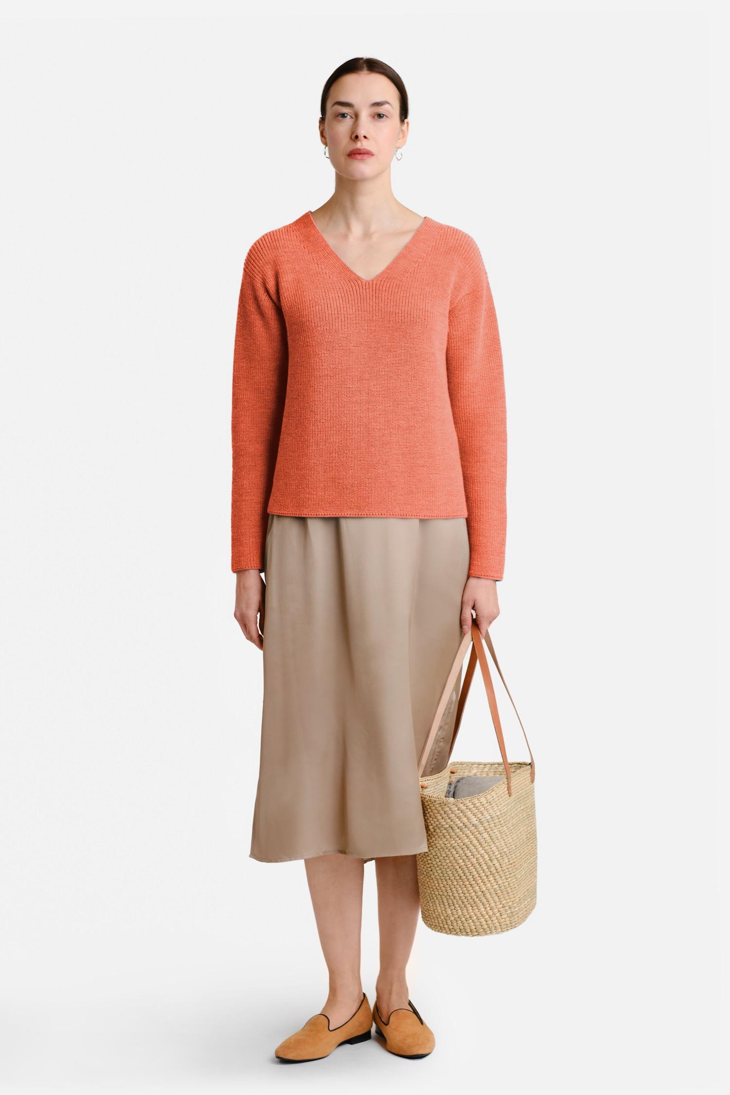 Chunky-neule, persikka