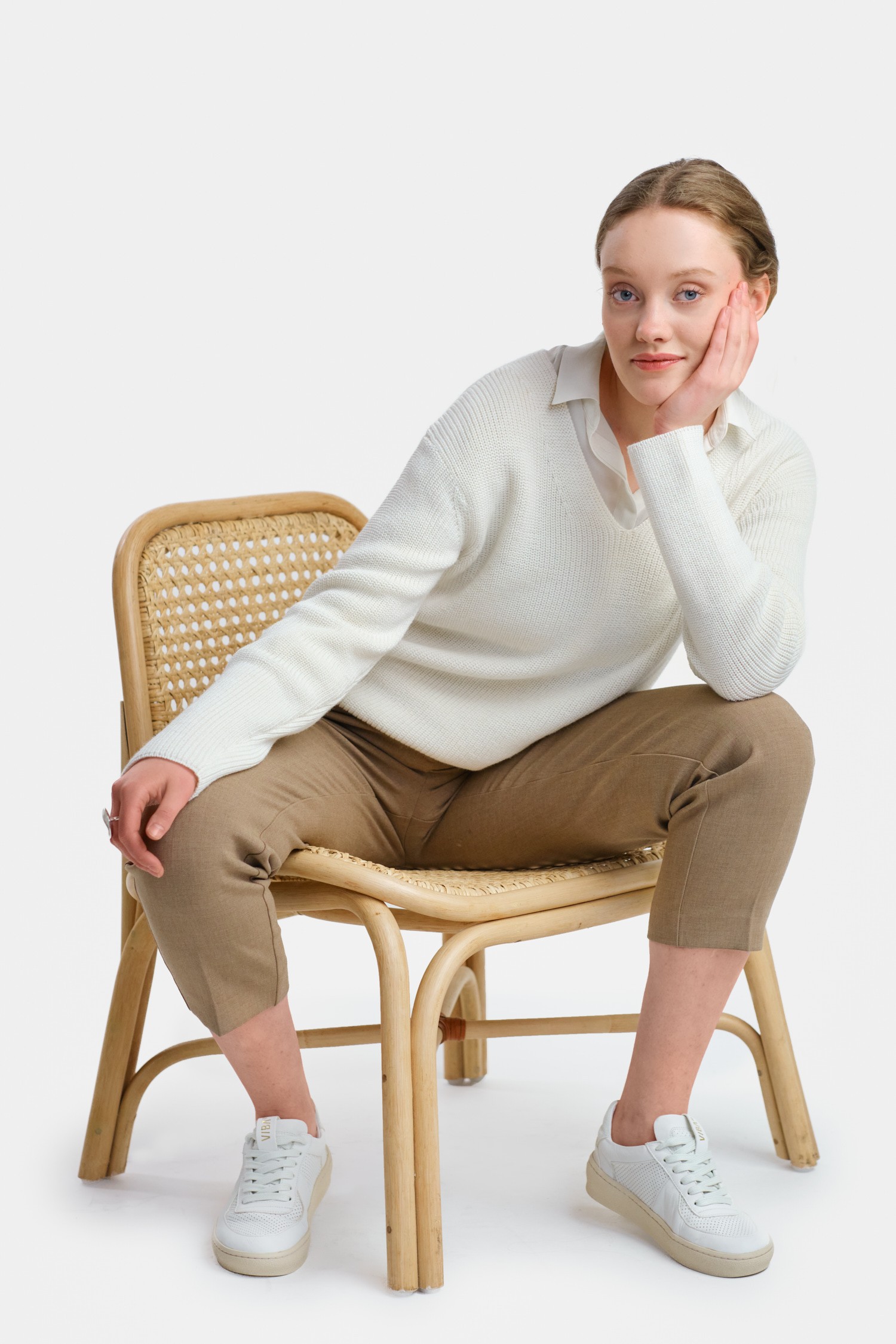 Chunky-neule, valkoinen - Image 3