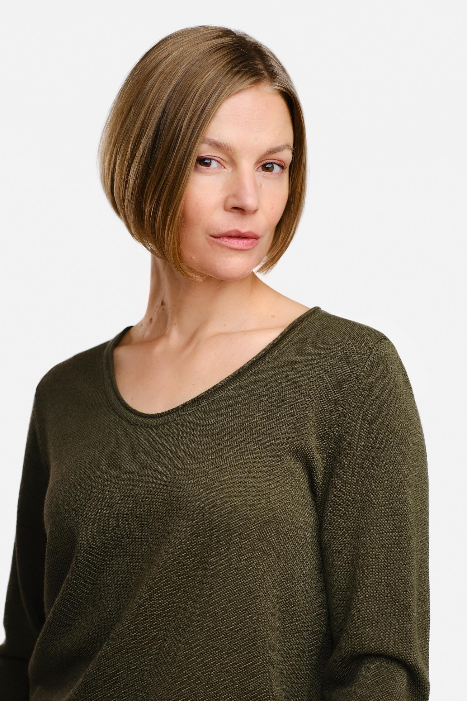 Melody-neulepusero, tumma oliivi