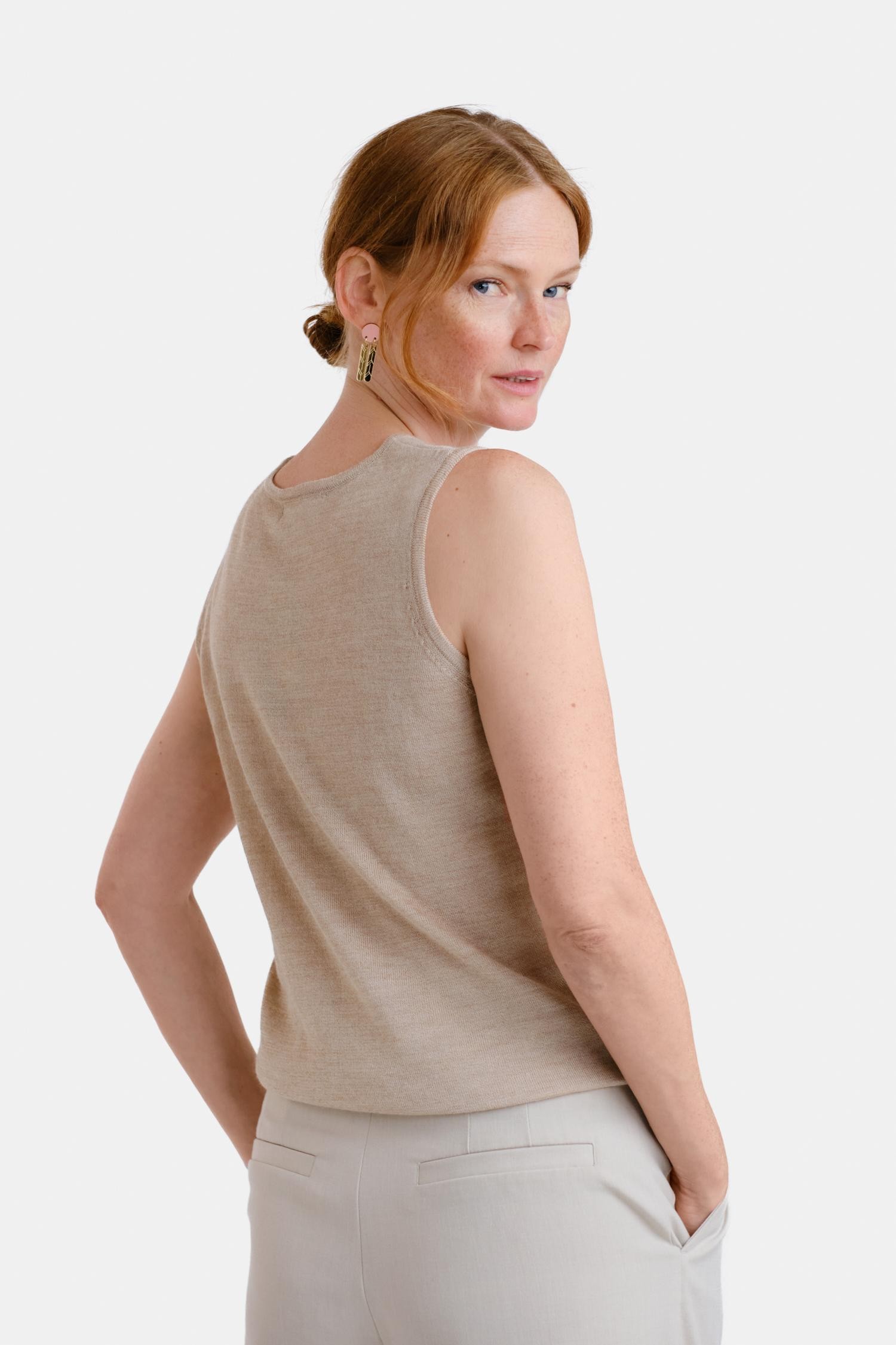 Sense-neuletoppi, beige - Image 3