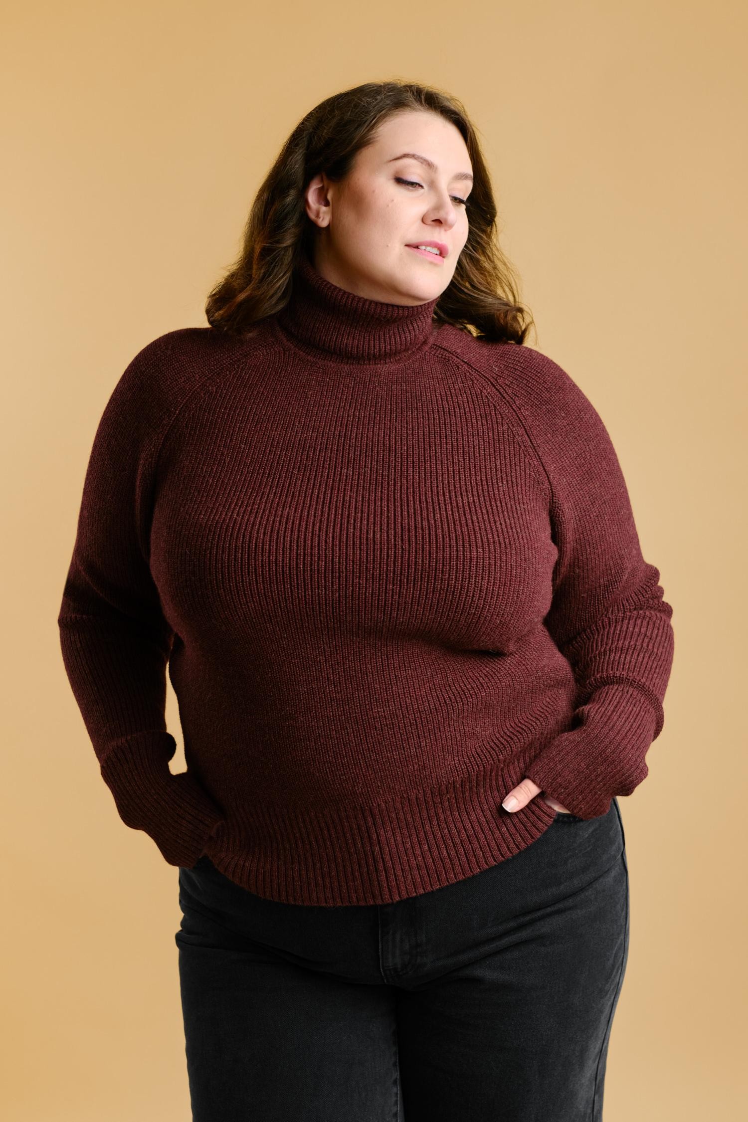 Vesikko-neule, bordeaux