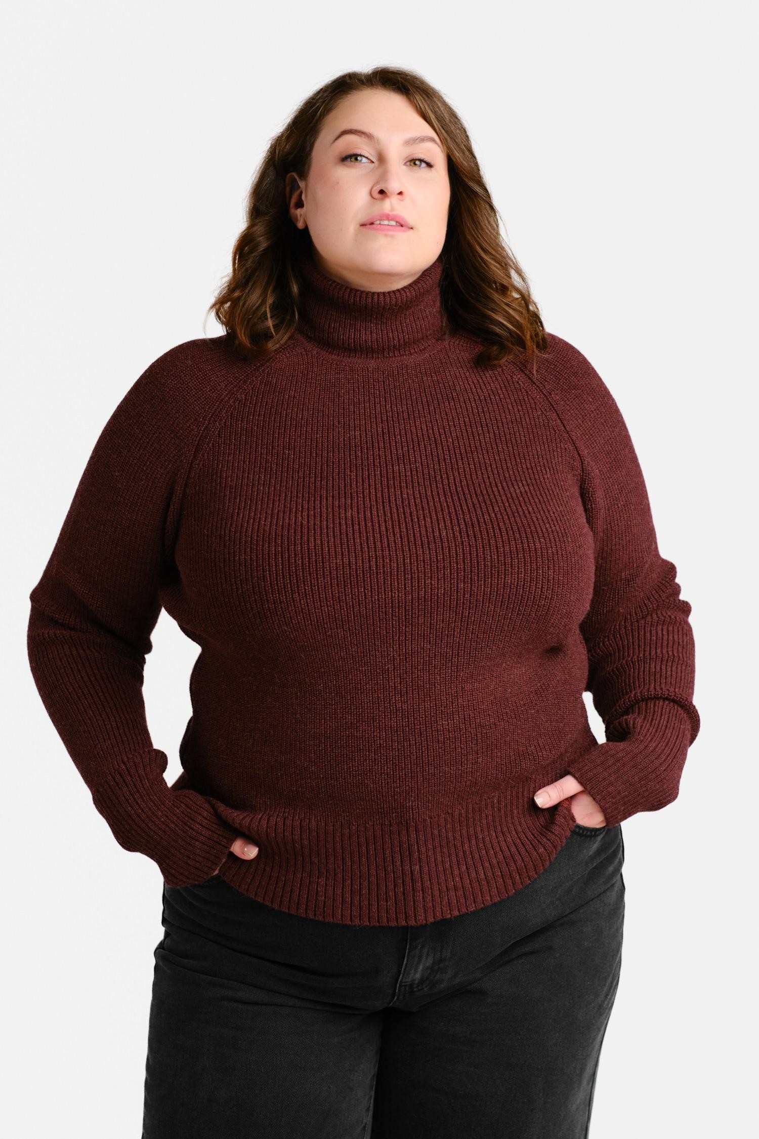 Vesikko-neule, bordeaux - Image 4